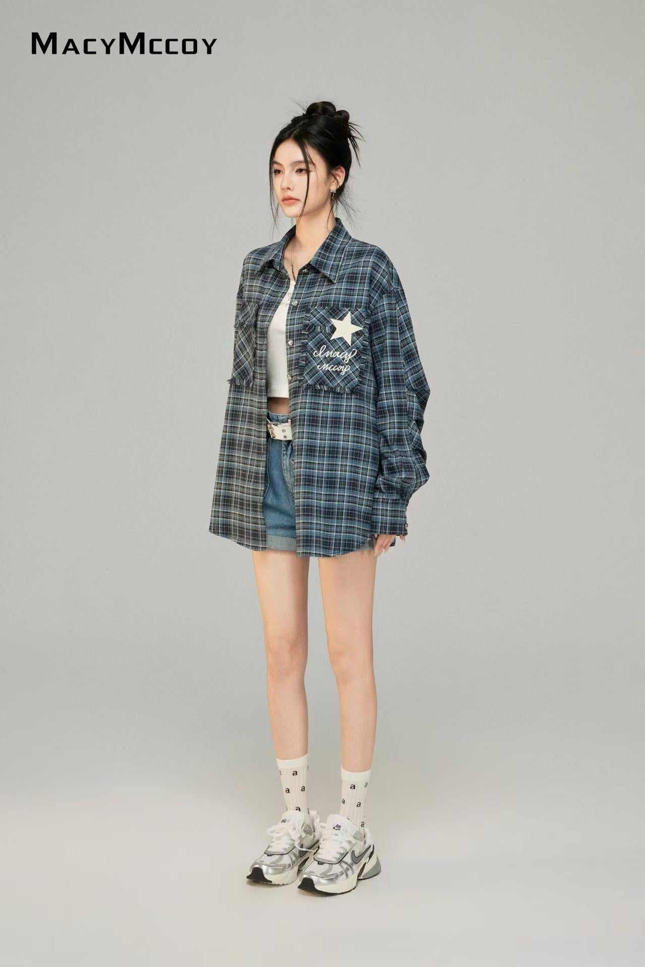 Macy Mccoy MMC2025017 Star plaid shirt