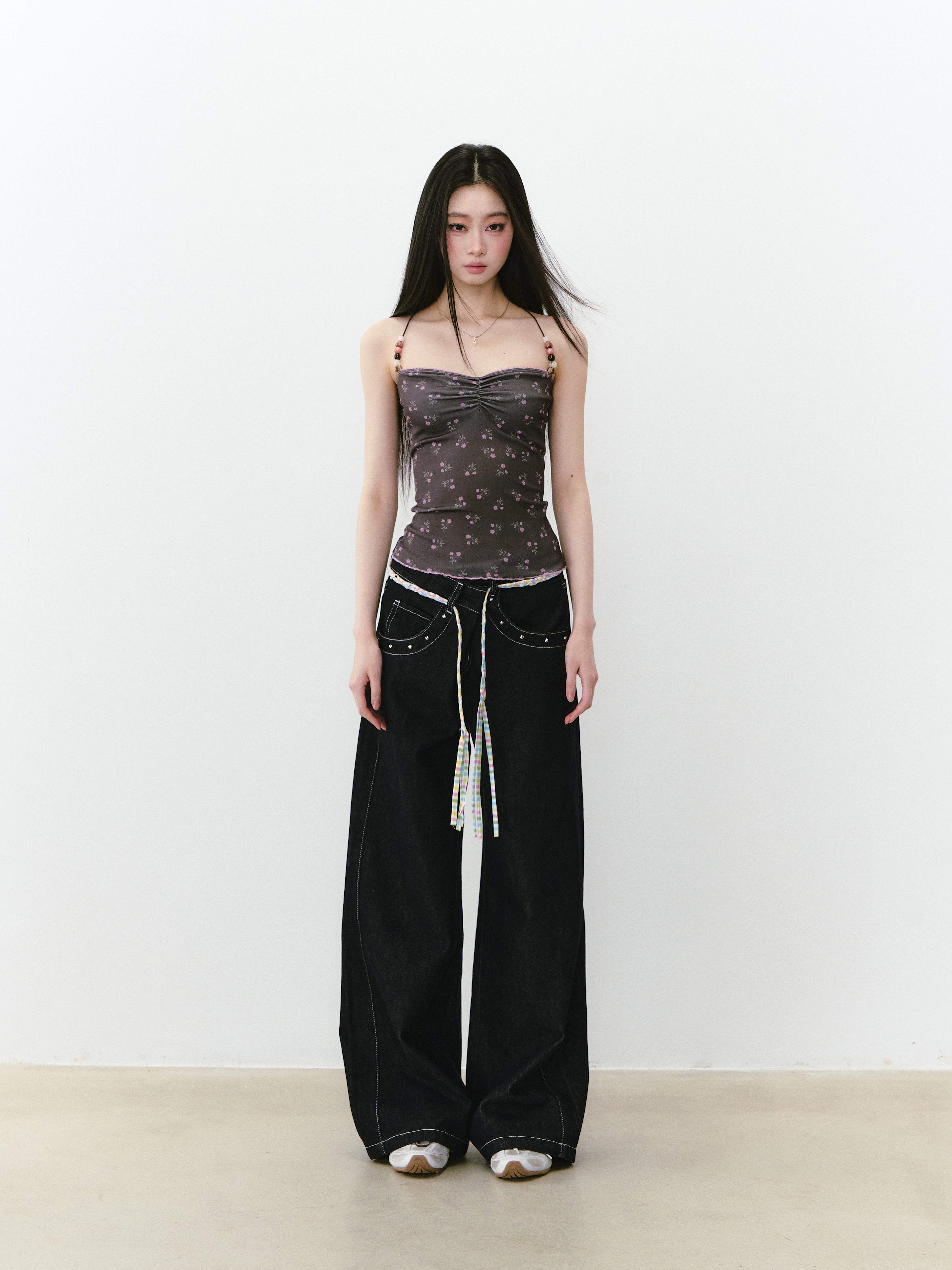 VIA PITTI VIABTP246 Floral camisole vest (2color)