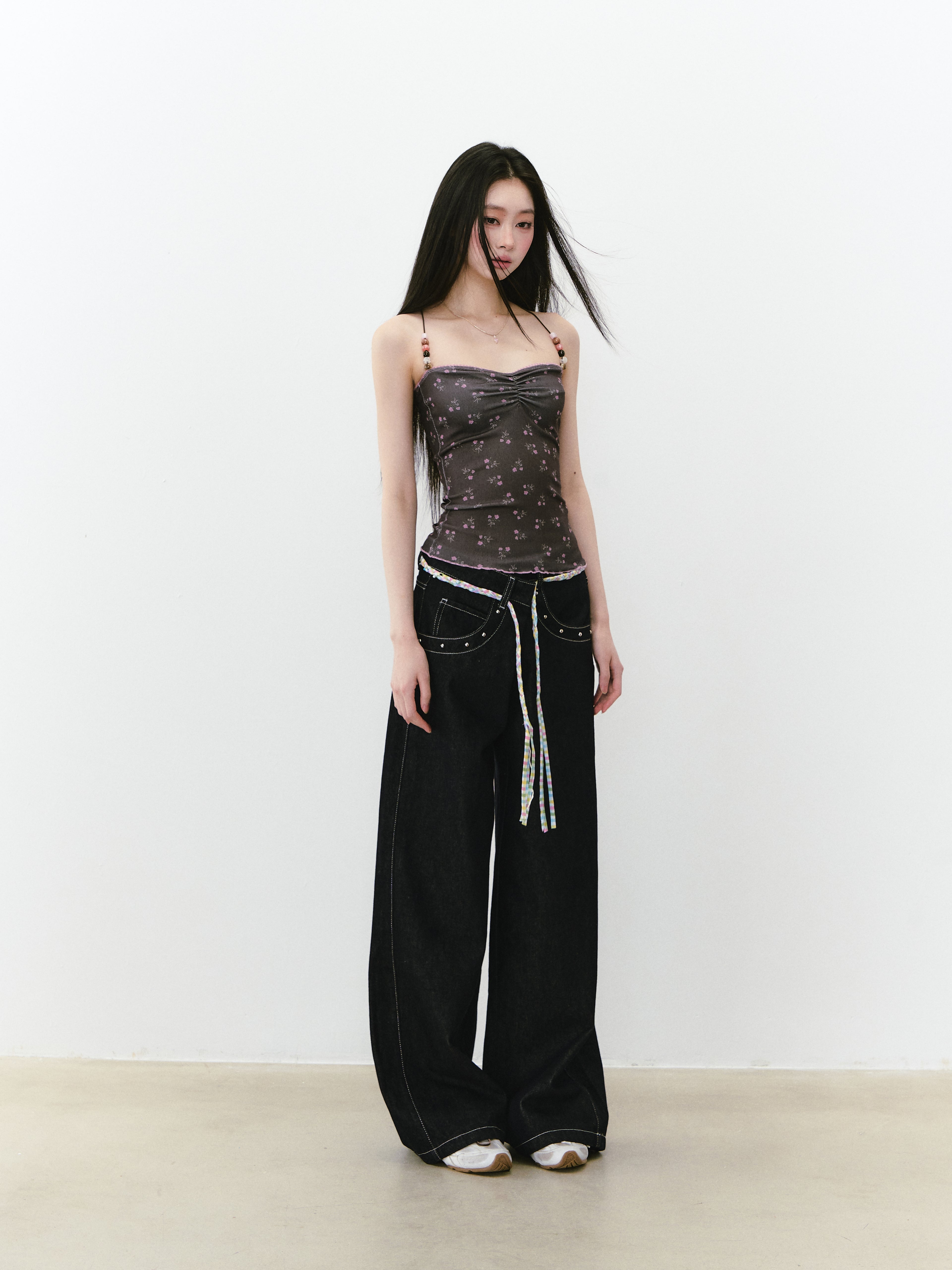 VIA PITTI VIABTP246 Floral camisole vest (2color)