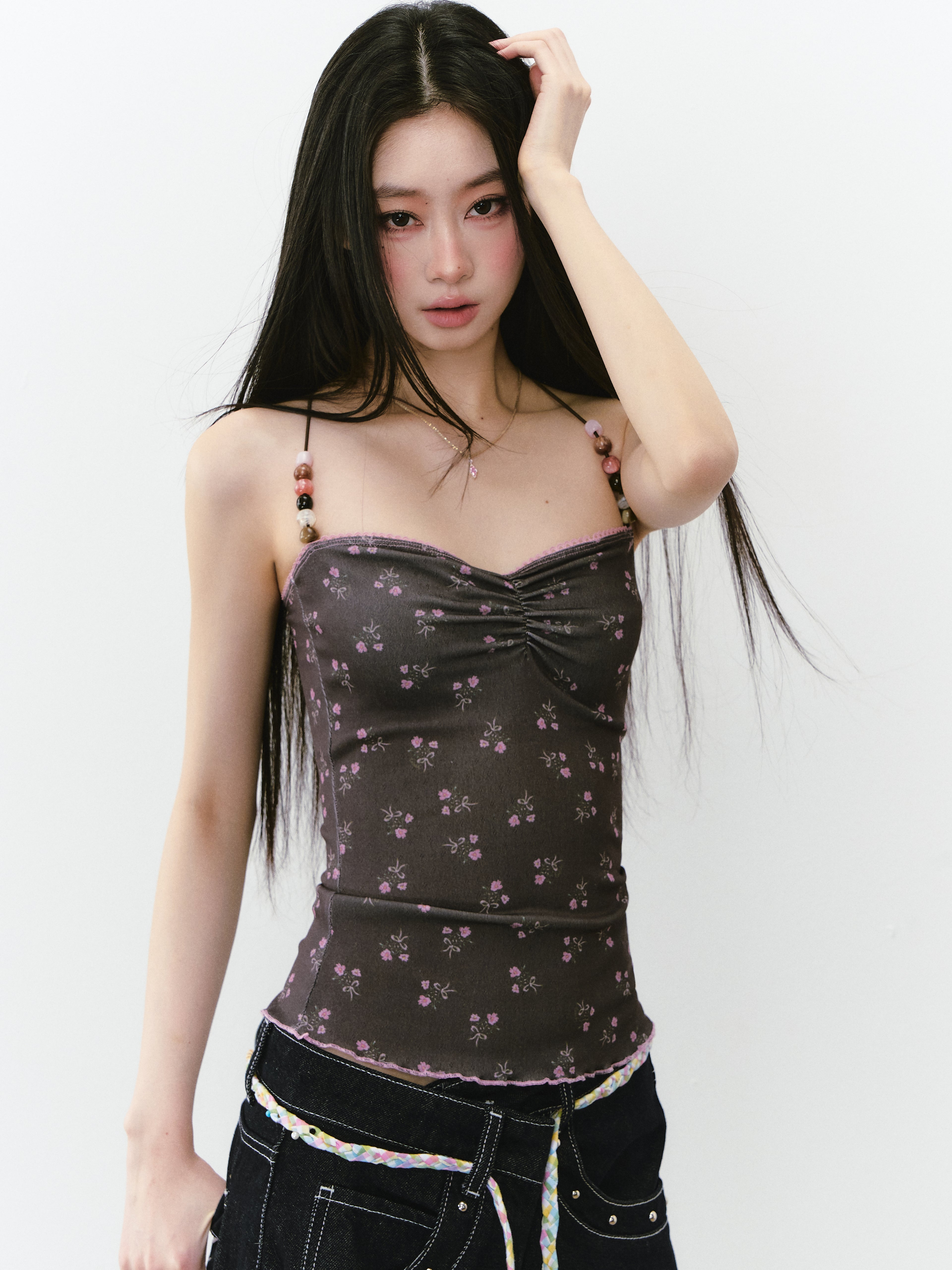 VIA PITTI VIABTP246 Floral camisole vest (2color)