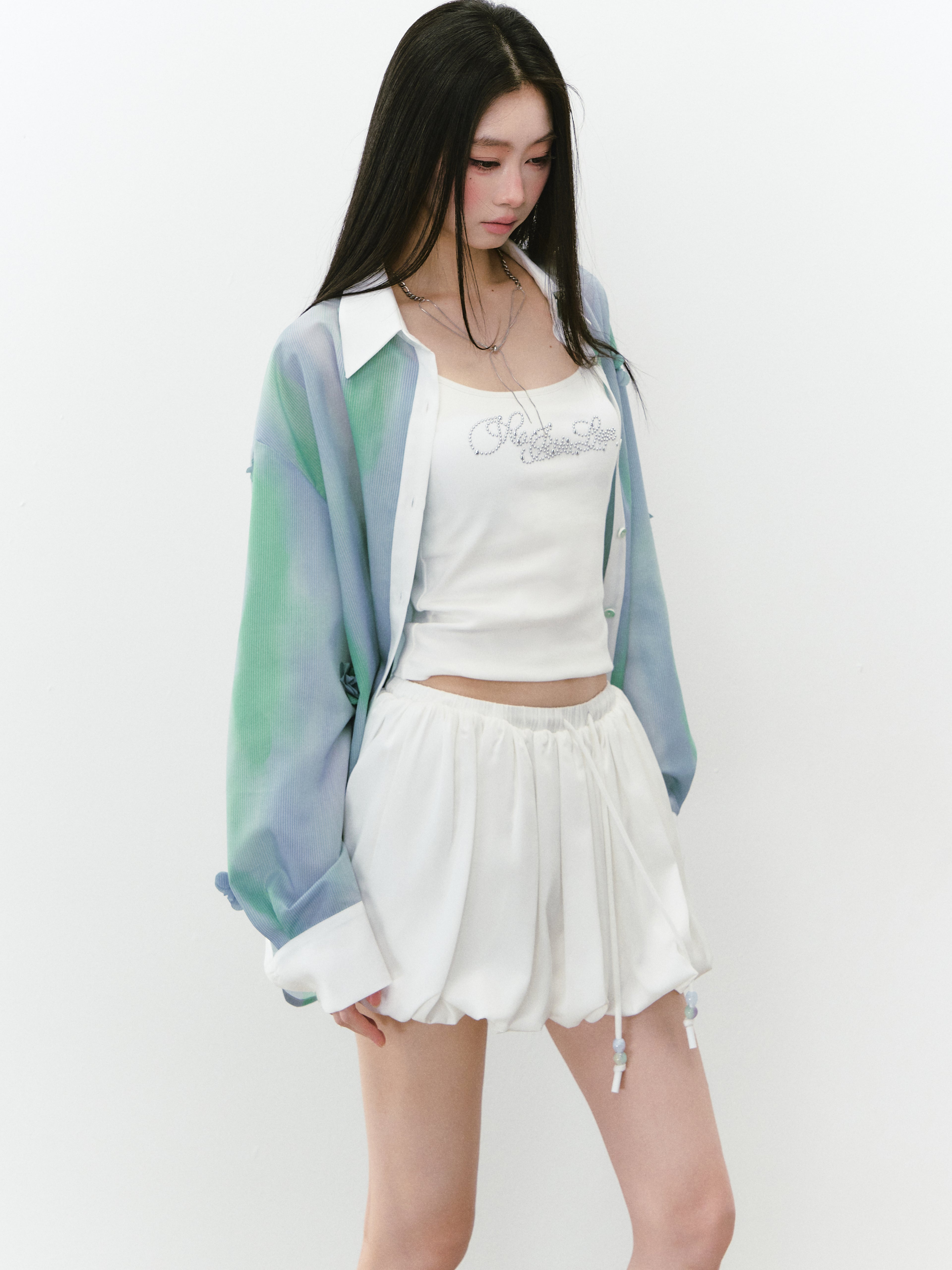 VIA PITTI VIABT222 Flower flowing sun shading shirt