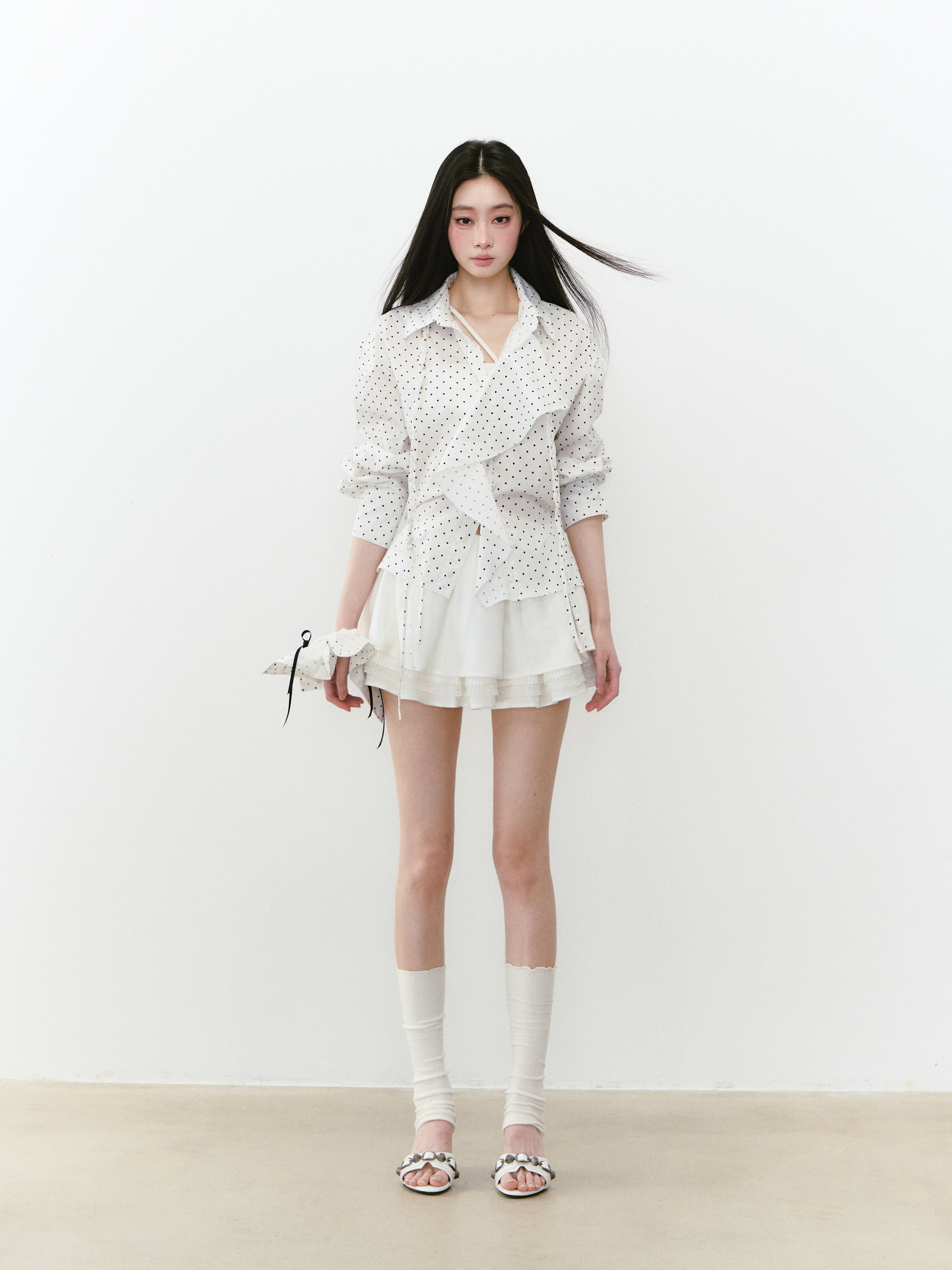 VIA PITTI VIABTP254 Layered sunscreen short shirt