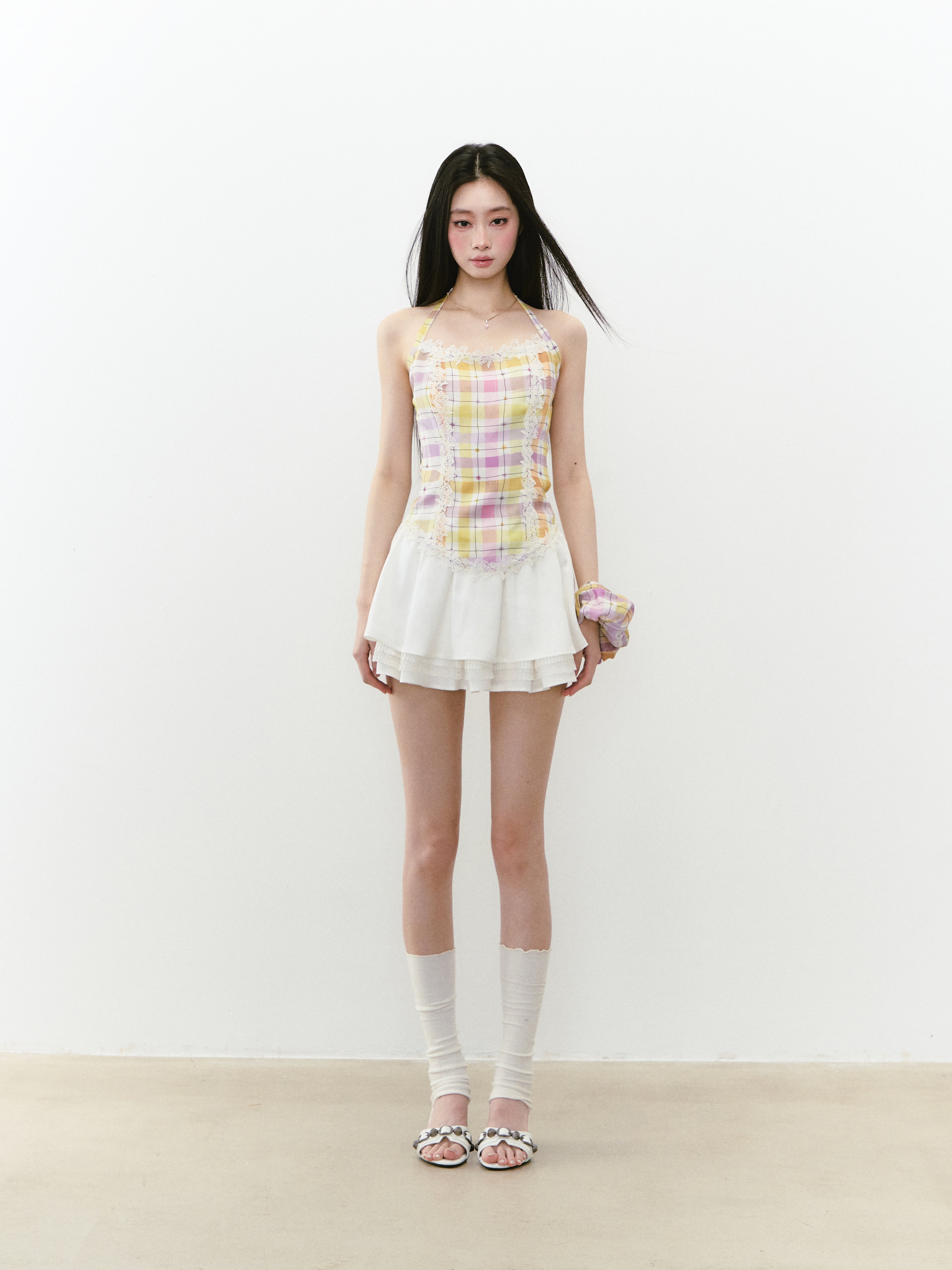 VIA PITTI VIABTP207 Lace patchwork vest (2color)
