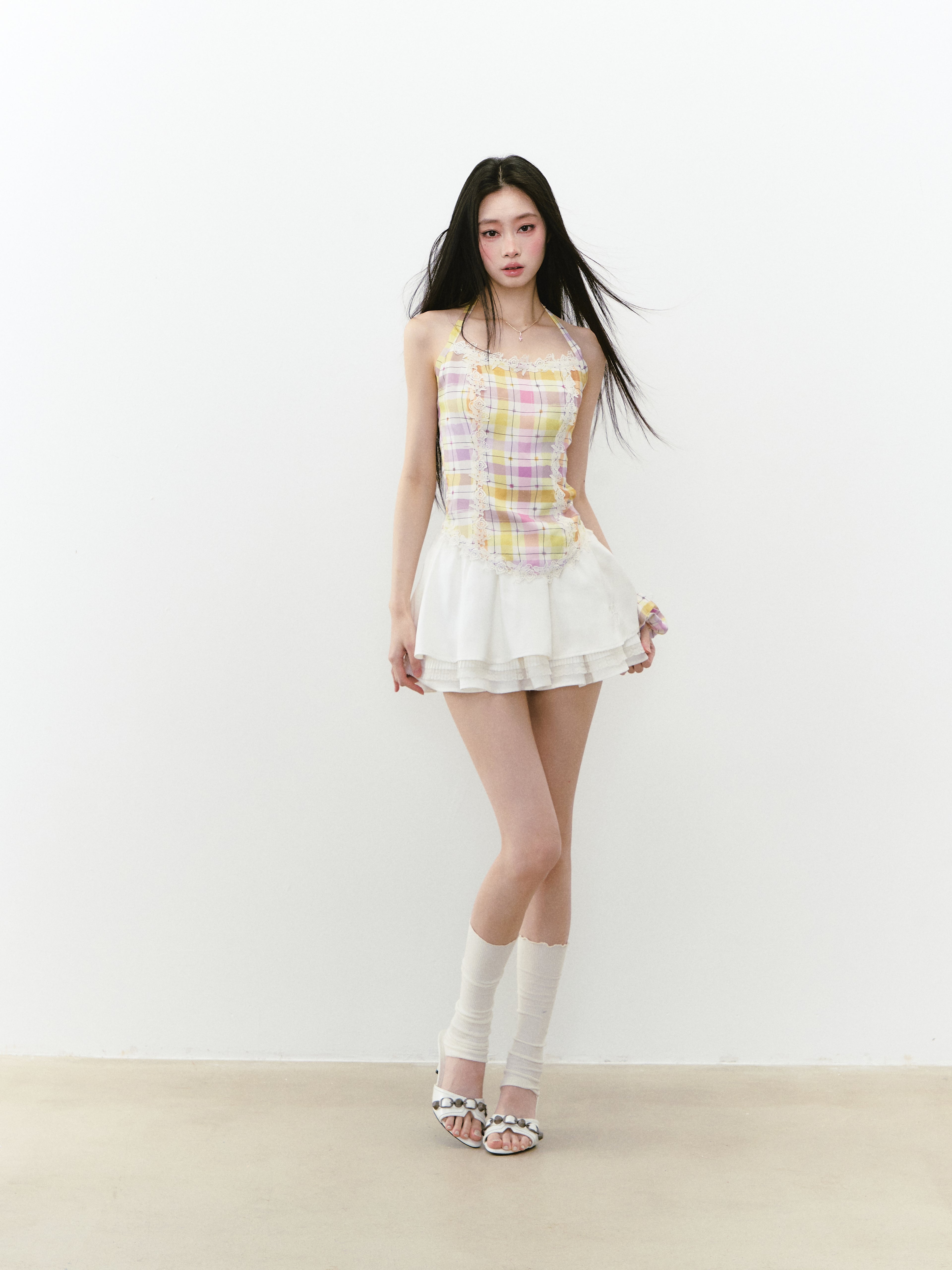 VIA PITTI VIABTP207 Lace patchwork vest (2color)
