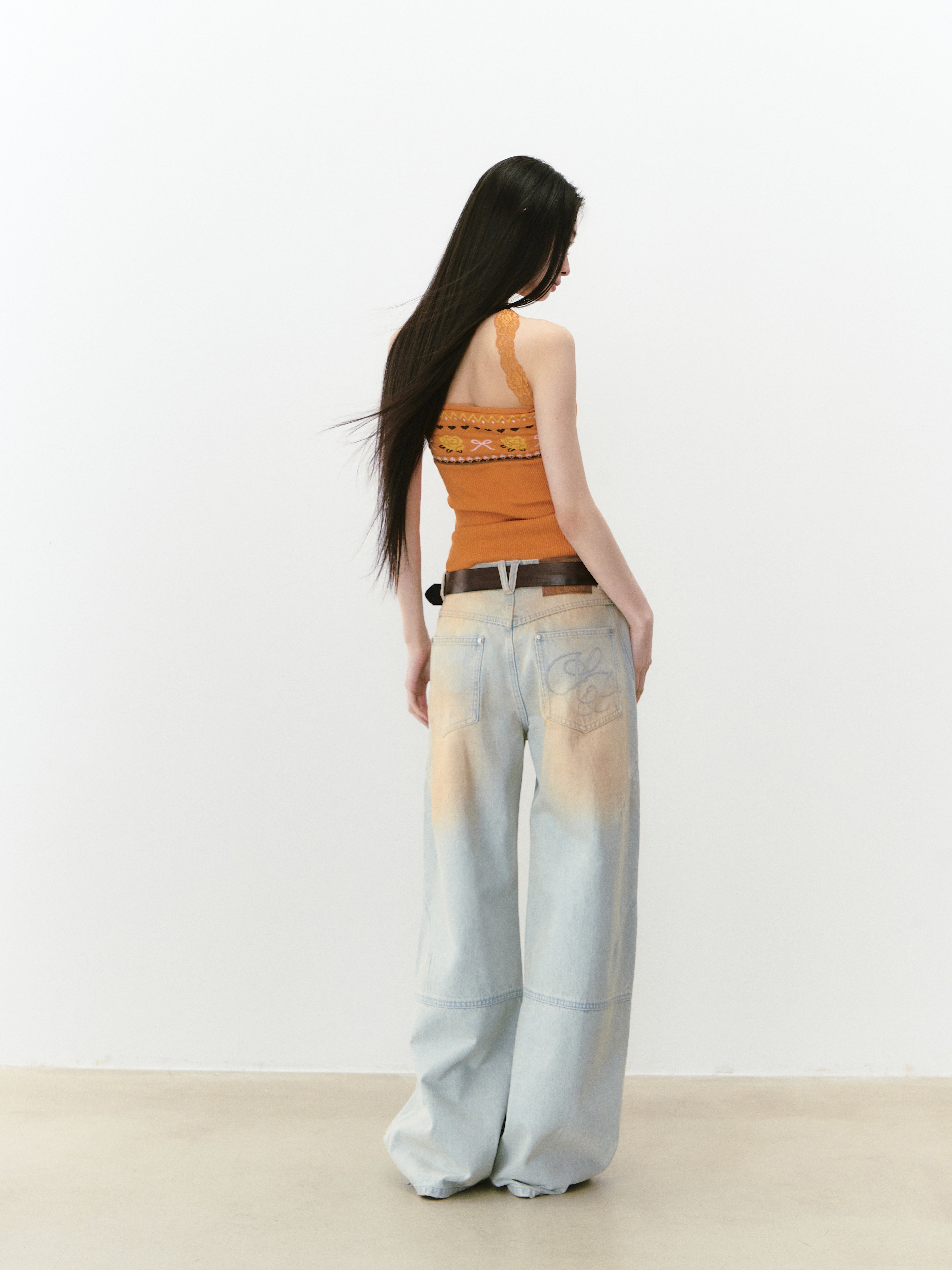 VIA PITTI VIABP268 Make vintage contrasting denim pants