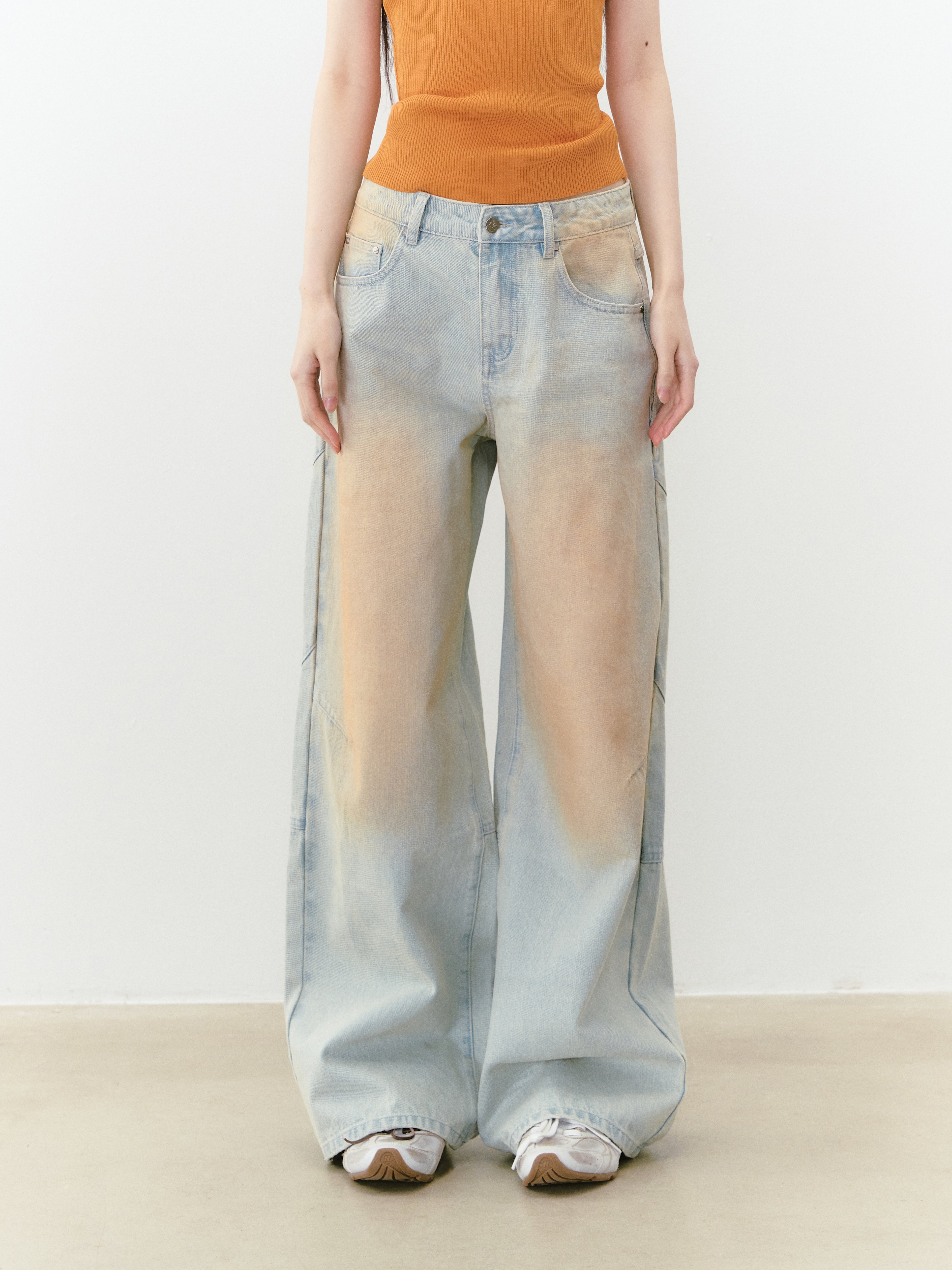 VIA PITTI VIABP268 Make vintage contrasting denim pants