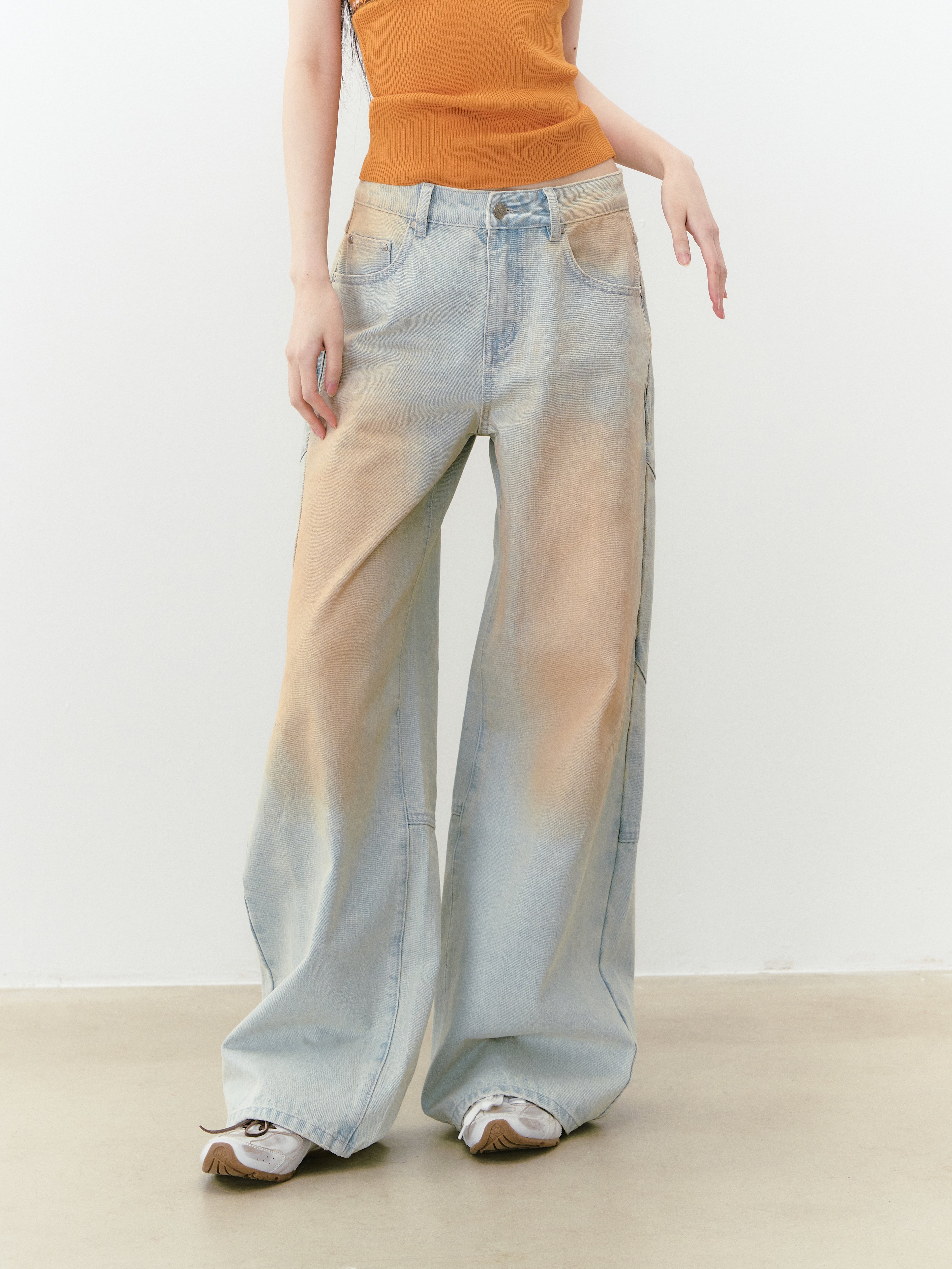 VIA PITTI VIABP268 Make vintage contrasting denim pants