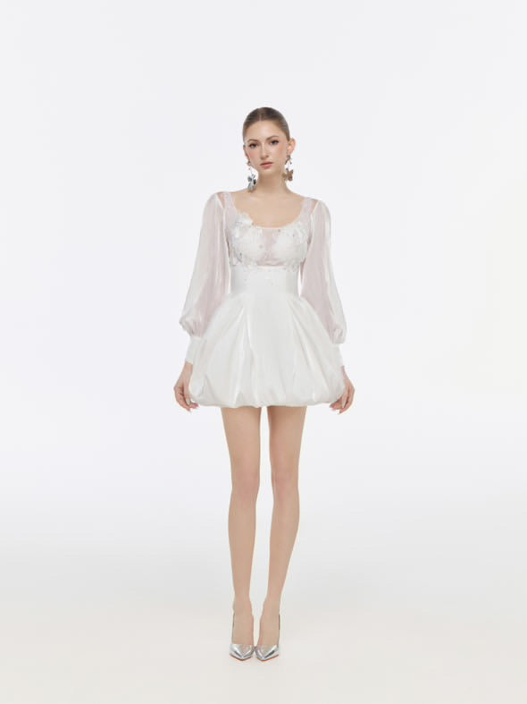 Josephine Puff sleeve fluffy dress