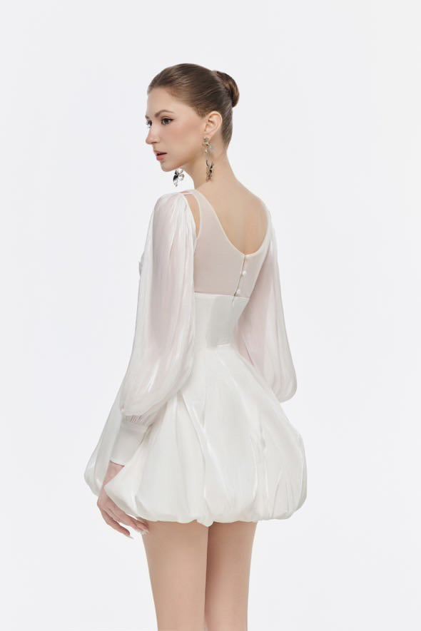Josephine Puff sleeve fluffy dress