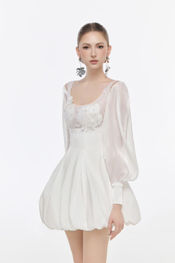 Josephine Puff sleeve fluffy dress
