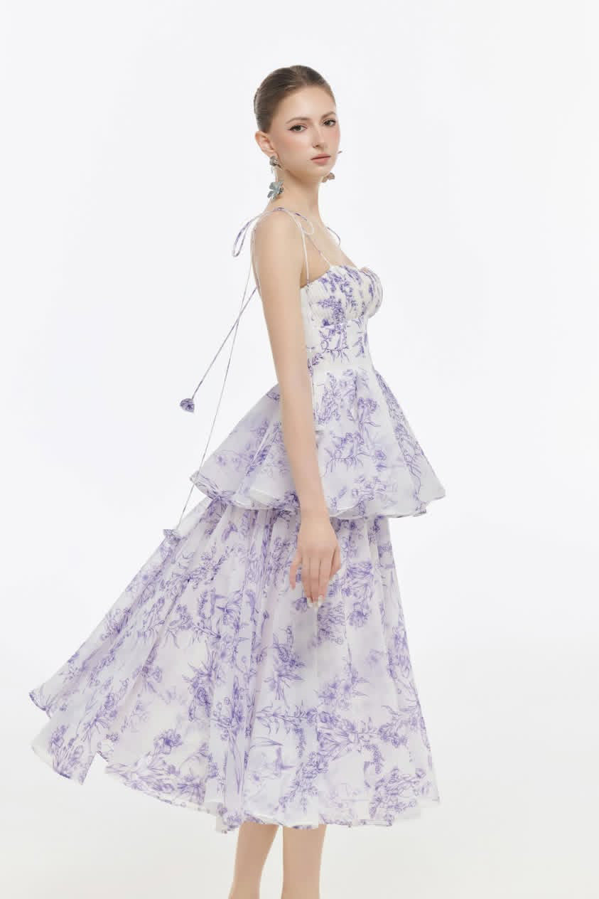 Josephine Floral two-layer dress