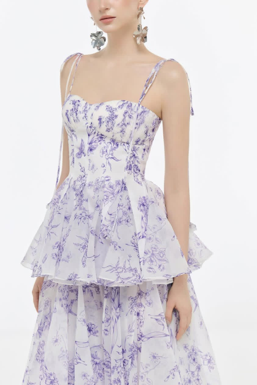 Josephine Floral two-layer dress