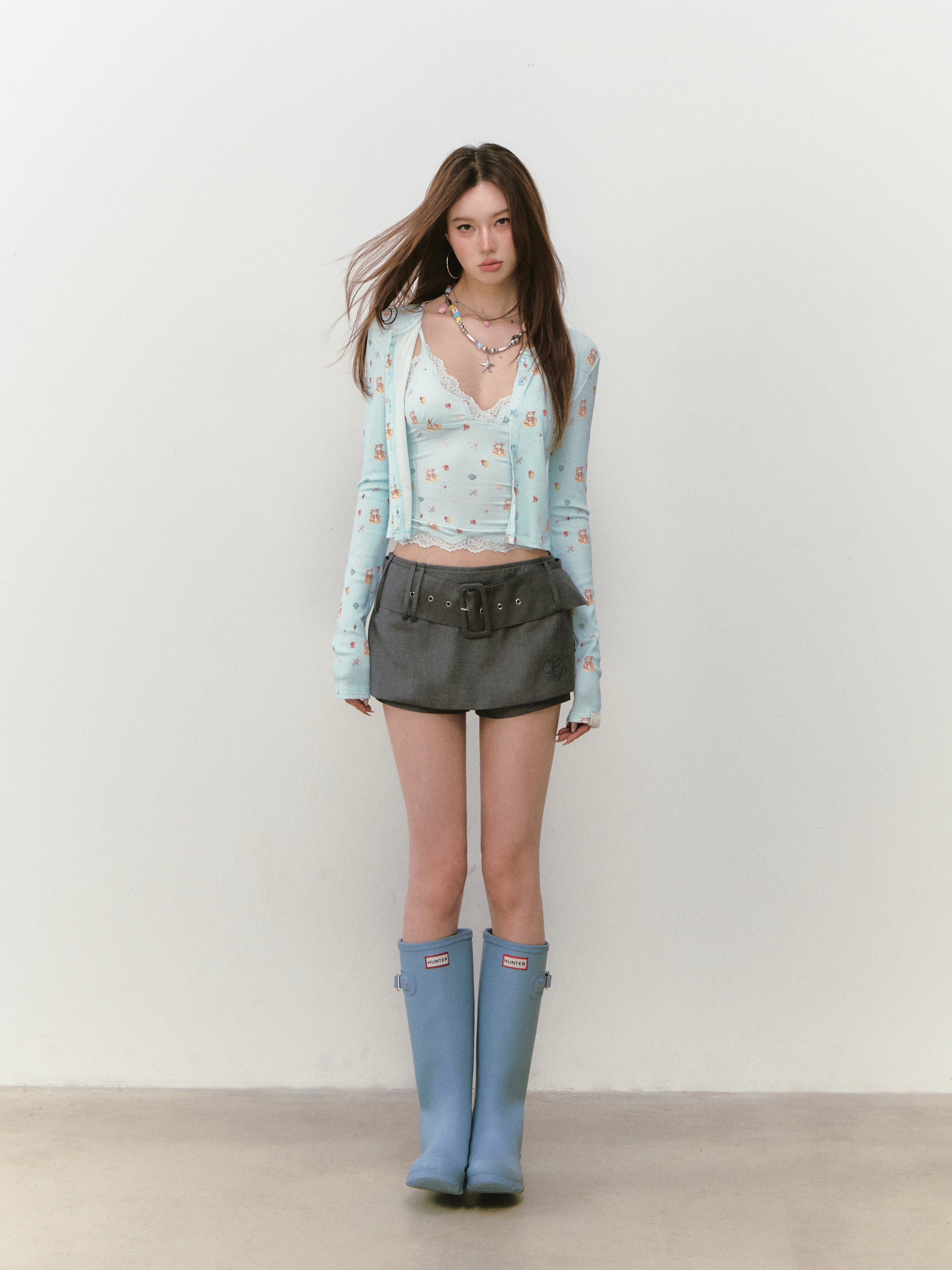 VIA PITTI VIABP301 Belt suit skirt (2color)