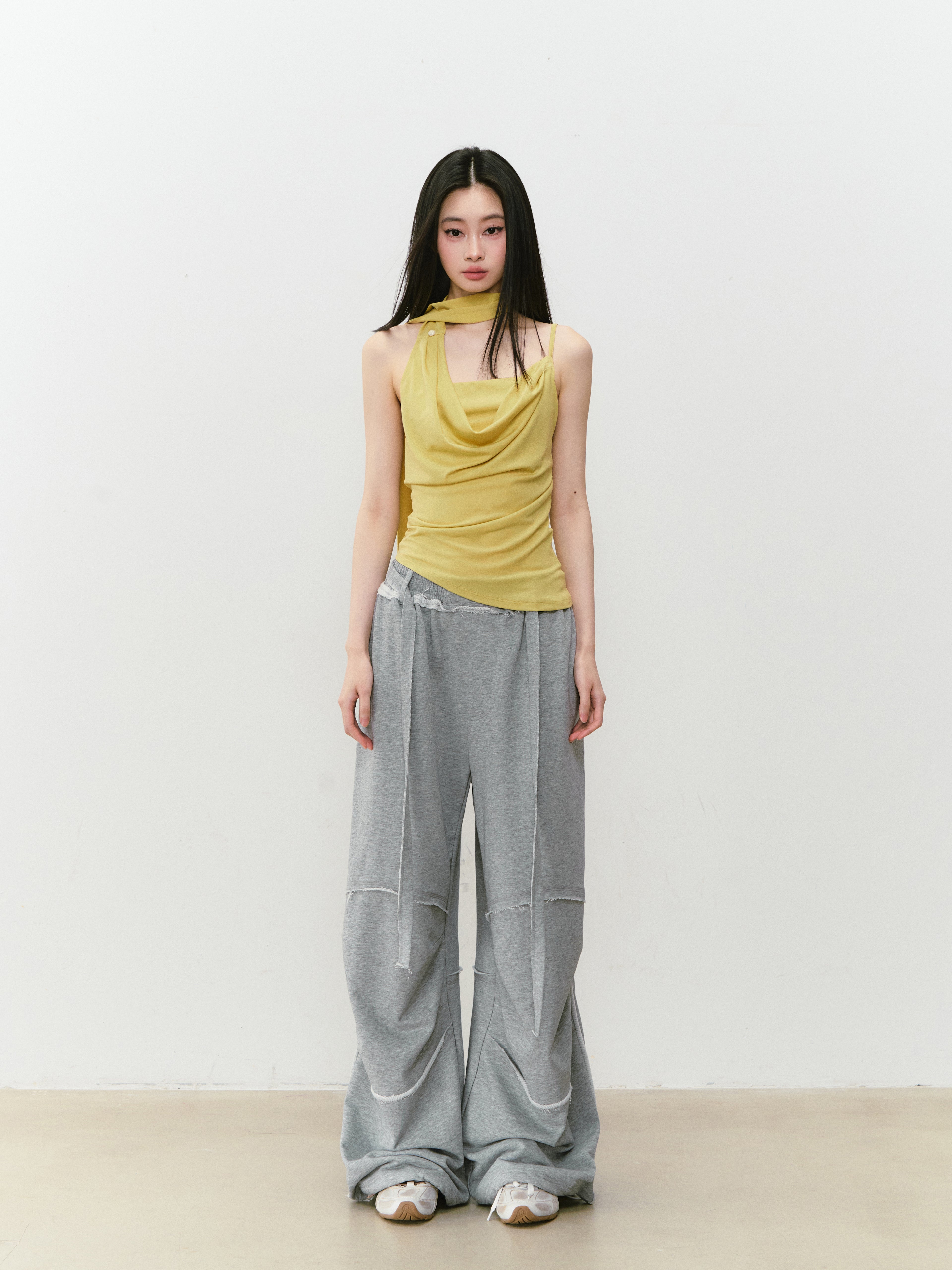 VIA PITTI VIABTP377 Strap up collar tank top