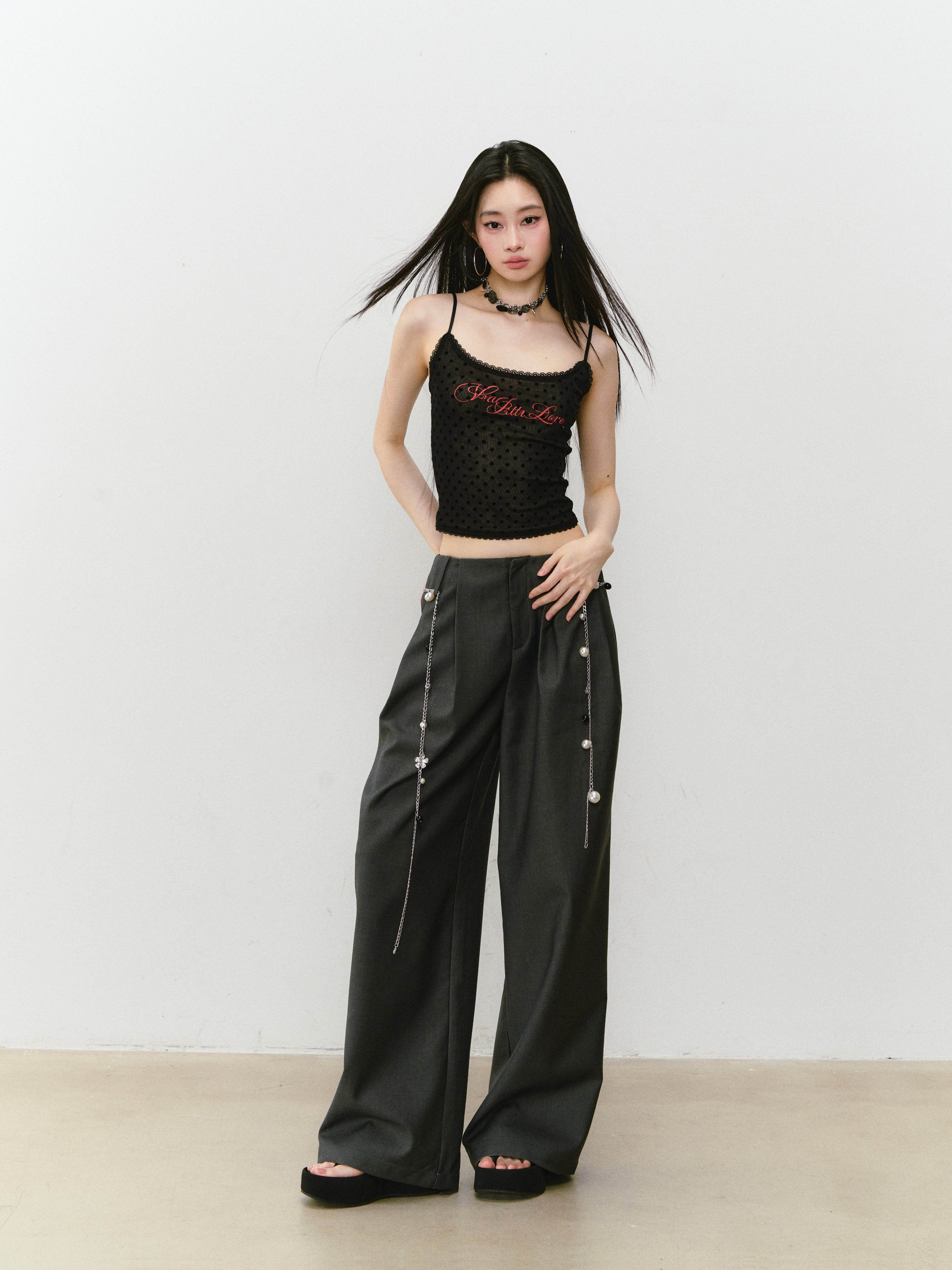 VIA PITTI VIABP403 Casual wide leg trousers
