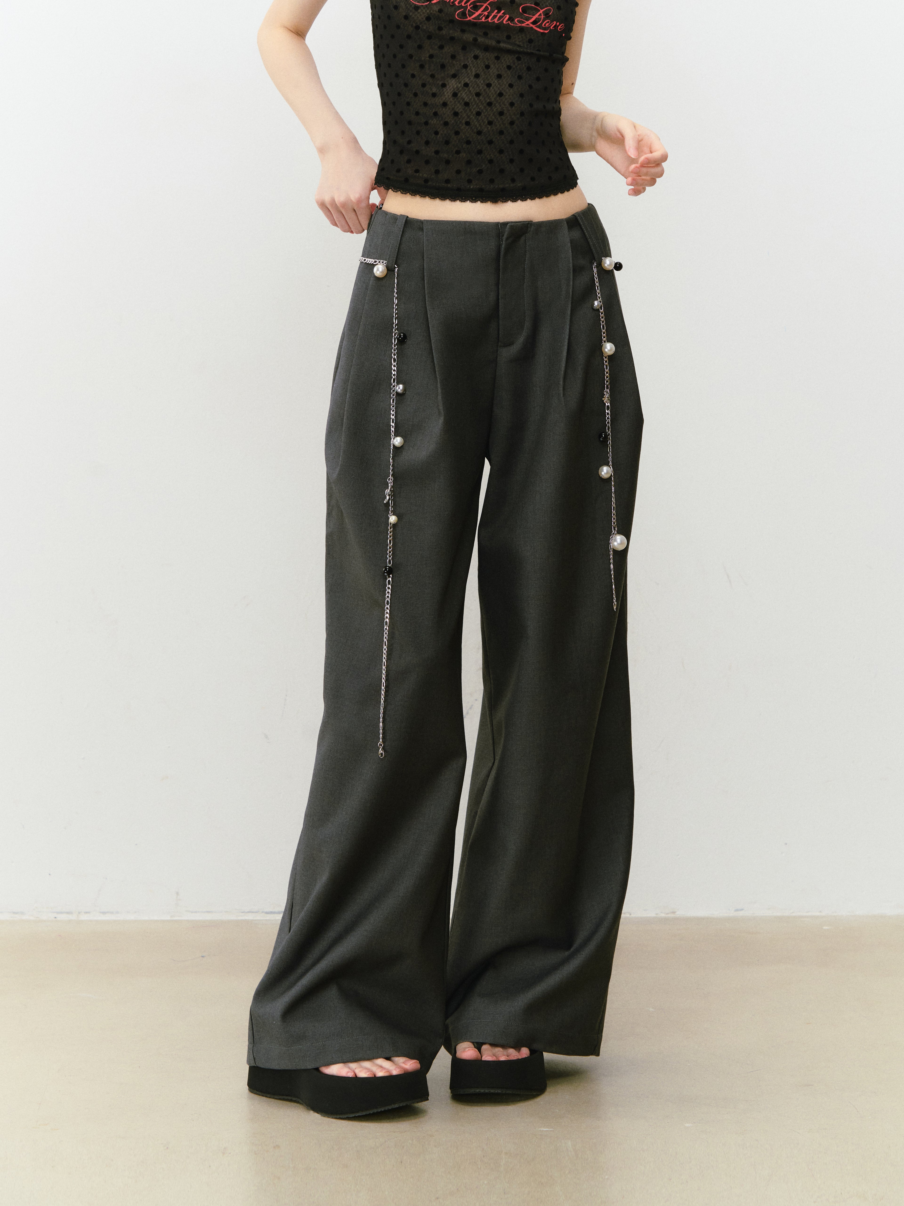 VIA PITTI VIABP403 Casual wide leg trousers