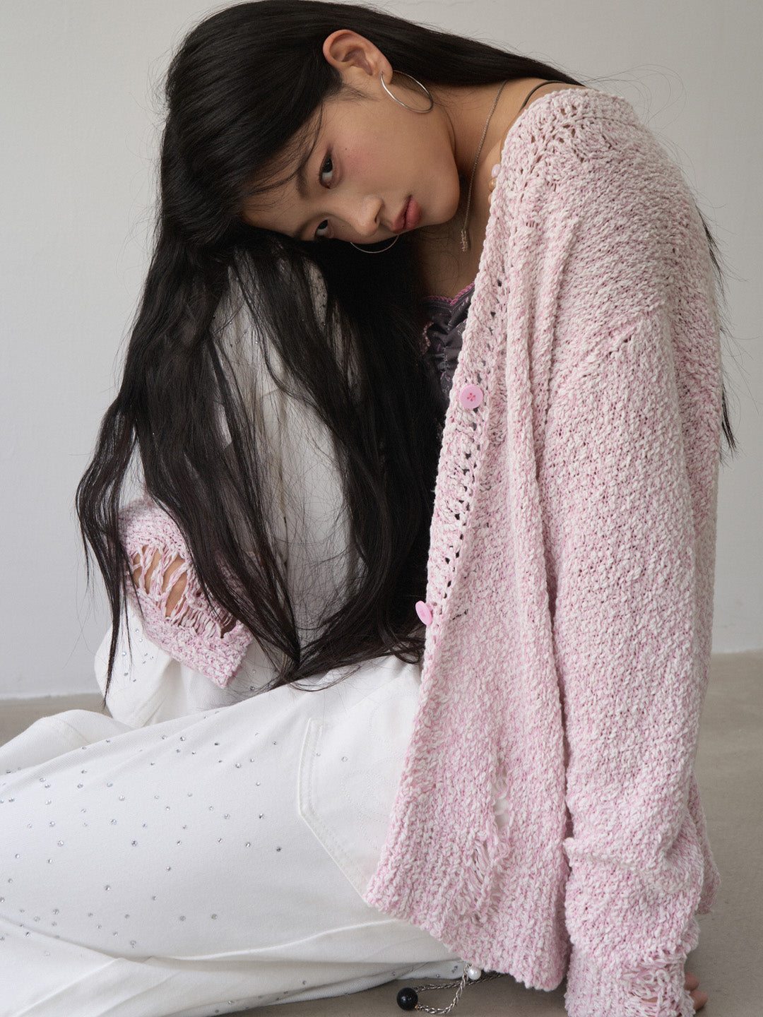 VIA PITTI VIACK503 Retro loose cardigan