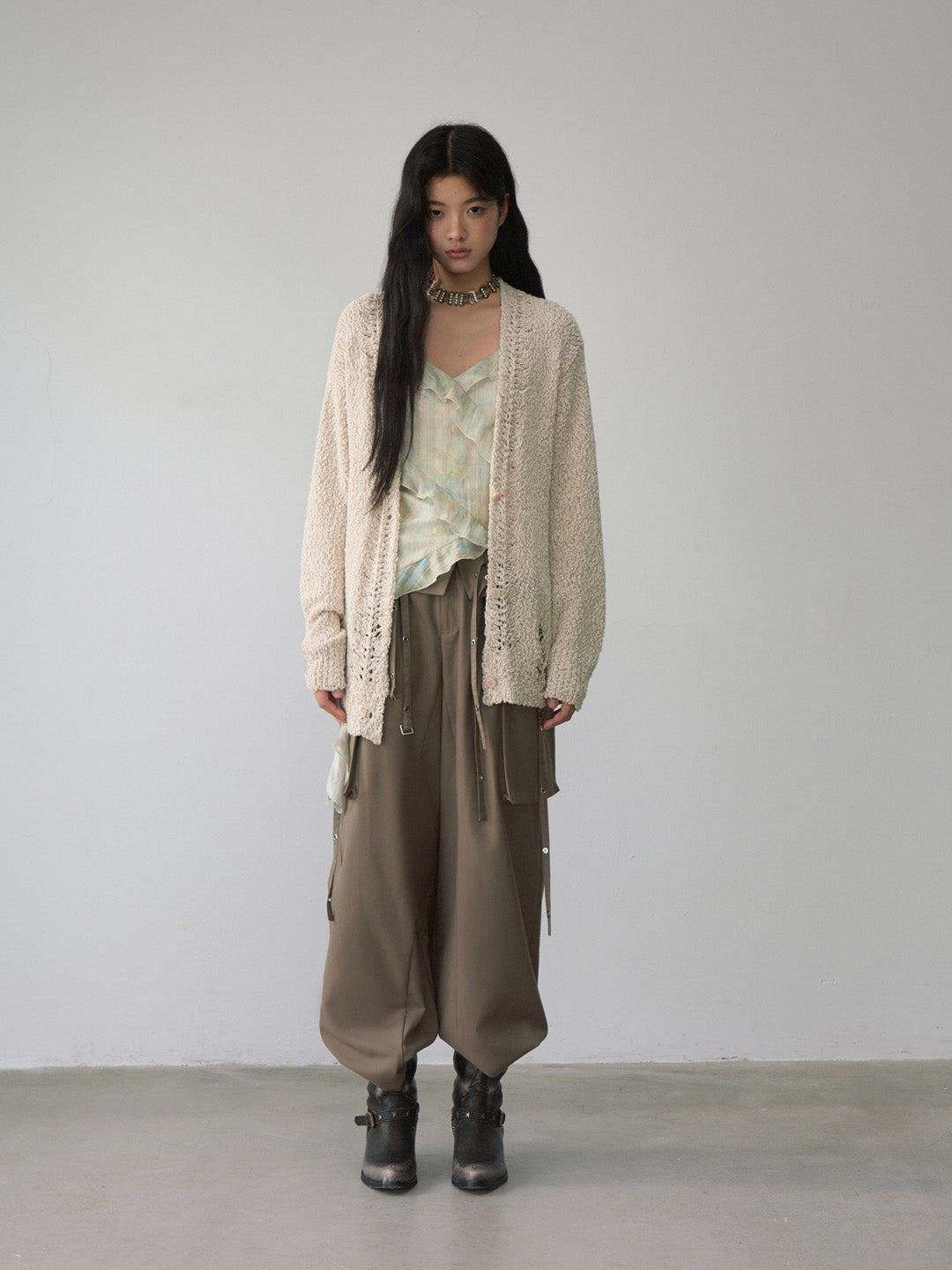 VIA PITTI VIACK503 Retro loose cardigan