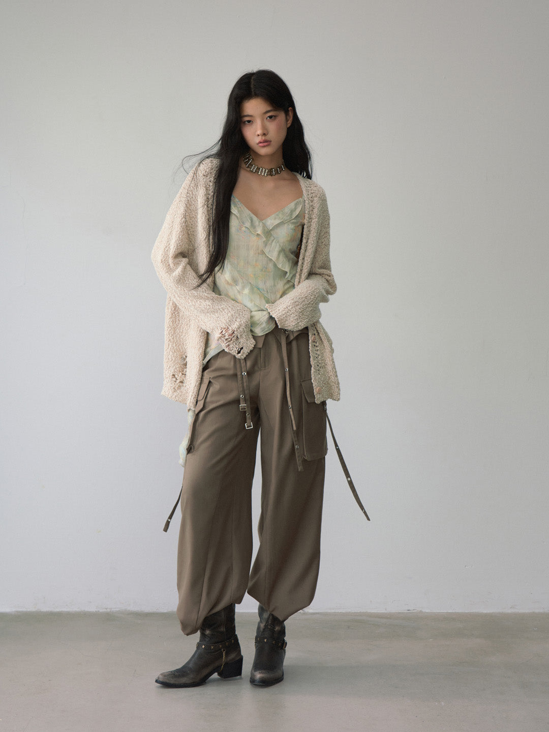 VIA PITTI VIACK503 Retro loose cardigan