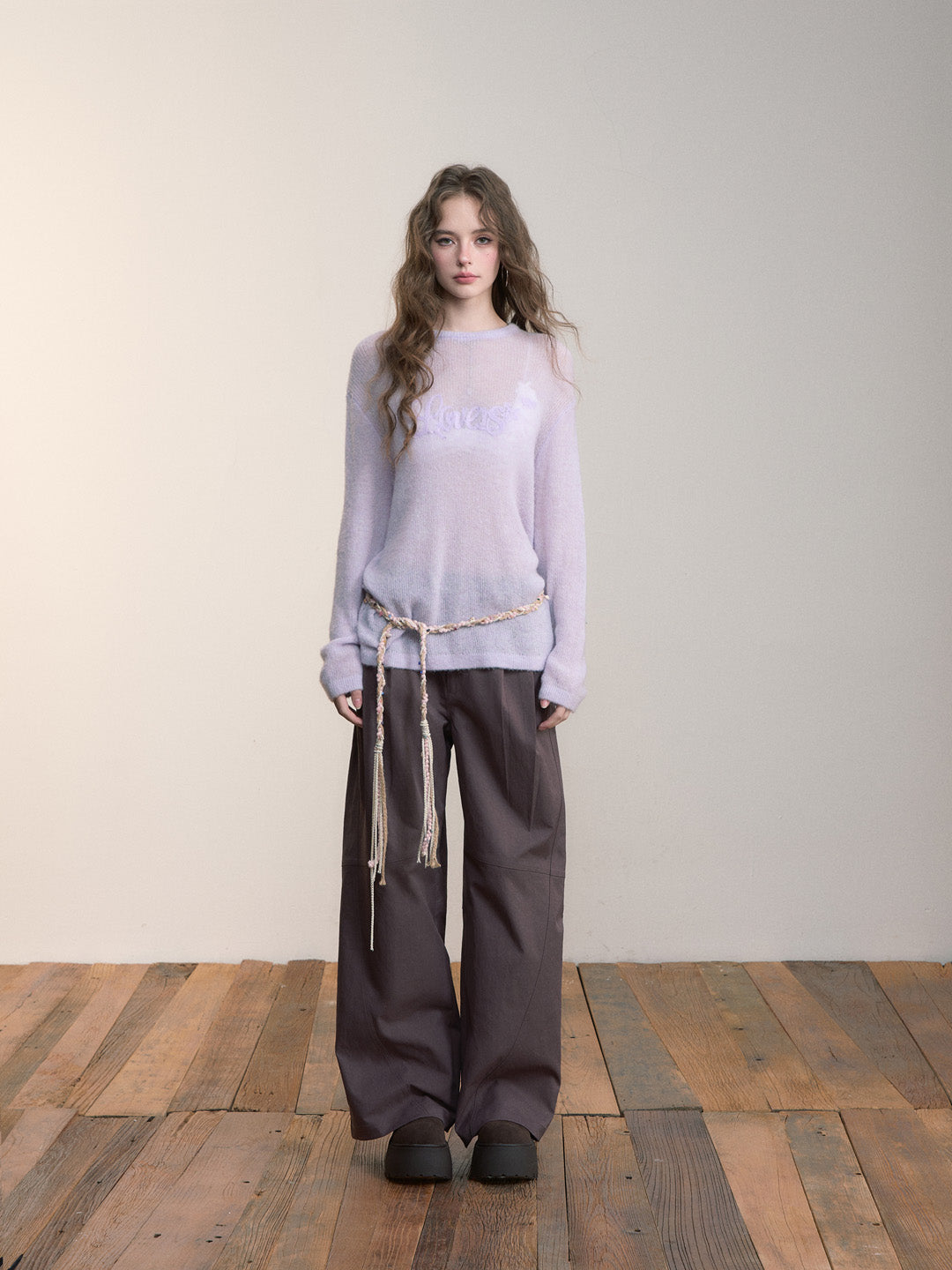 VIA PITTI VIACK539 Loose embroidery design knitted sweater