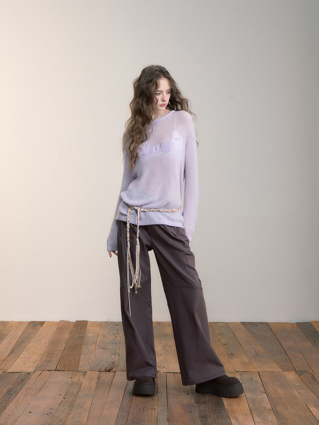 VIA PITTI VIACK539 Loose embroidery design knitted sweater