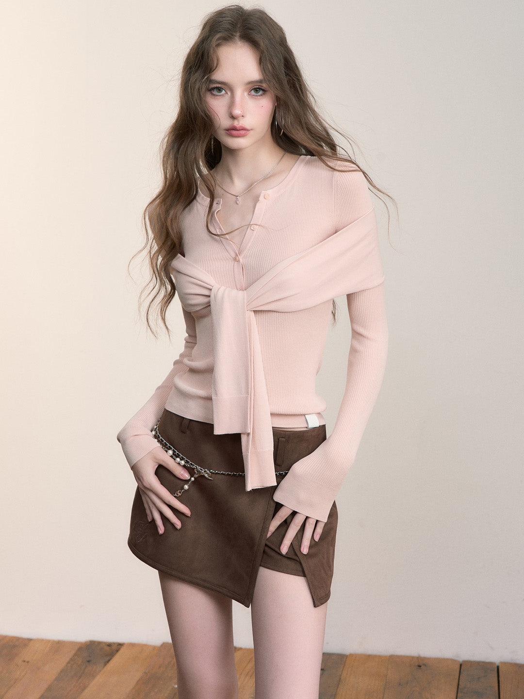 VIA PITTI VIACK537 Shawl design knitted sweater