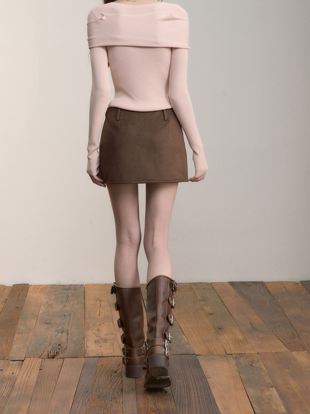 VIA PITTI VIACS515 Irregular side opening skort