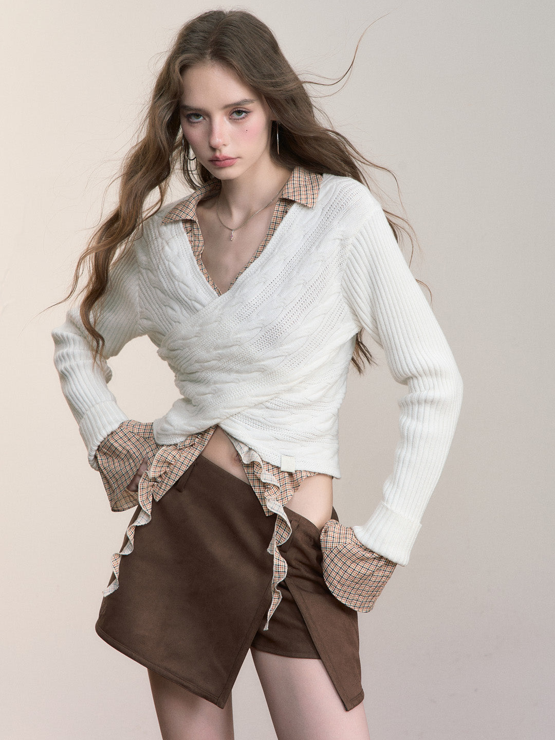 VIA PITTI VIADK563 Cross design short sweater