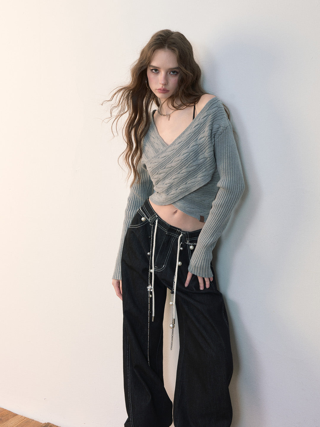 VIA PITTI VIADK563 Cross design short sweater