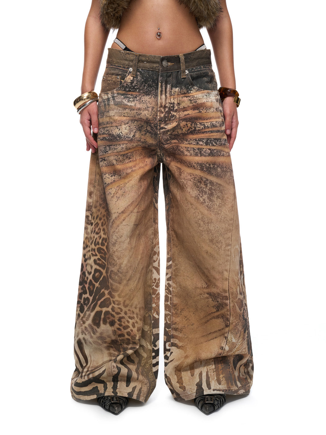 JYOSEI Leopard print jeans