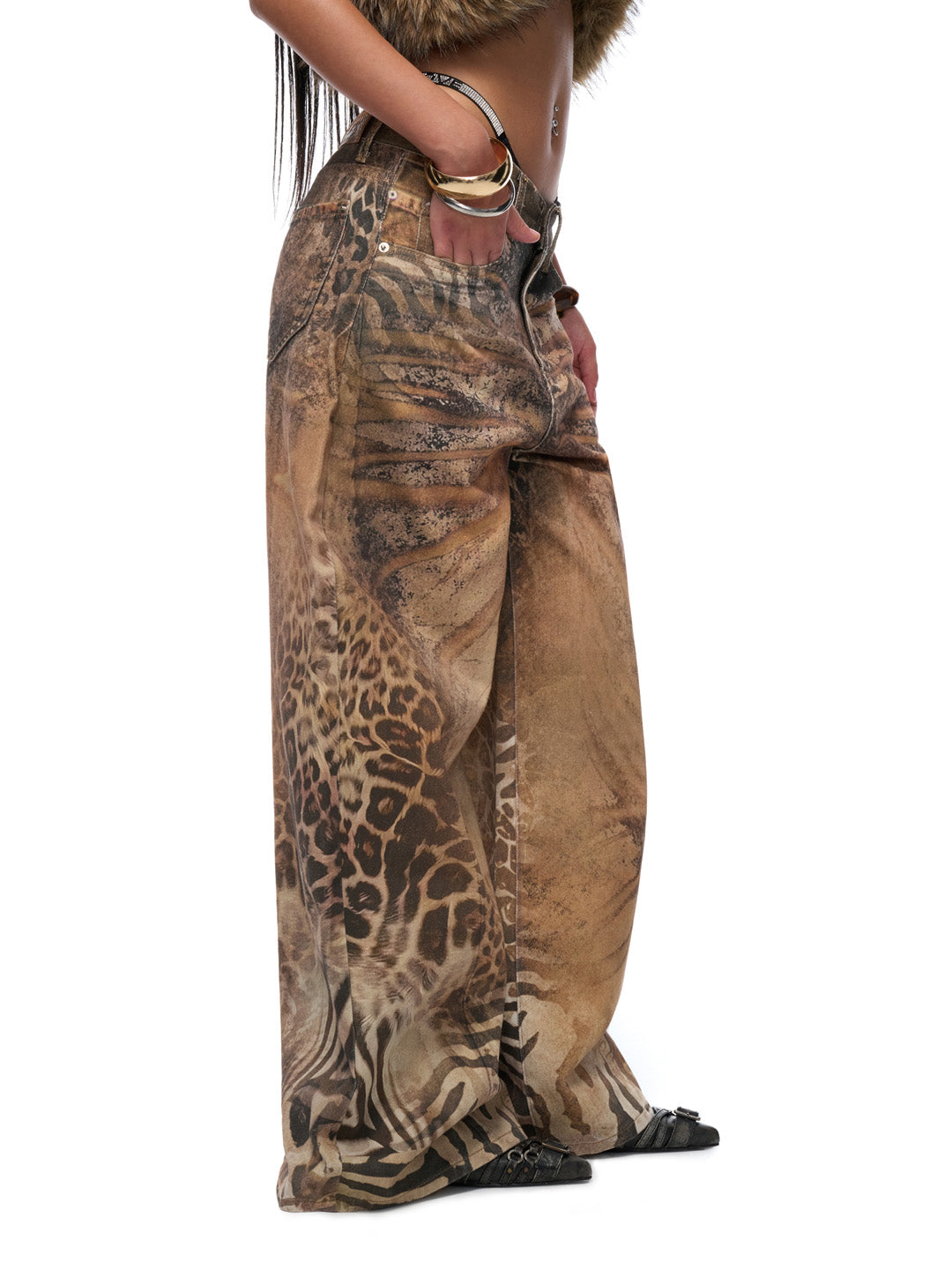 JYOSEI Leopard print jeans