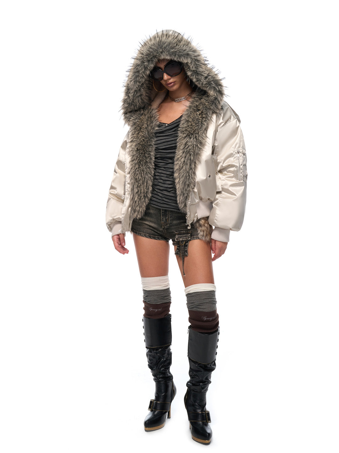 JYOSEI Champagne colored cotton jacket