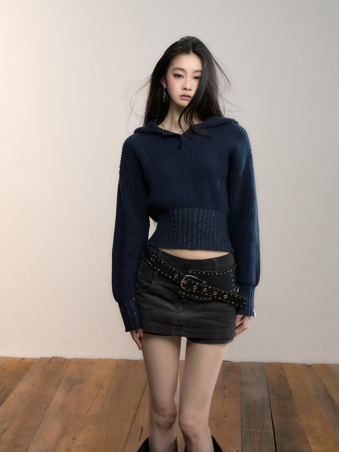 VIA PITTI VIADK710 Versatile hooded sweater (no fur collar)