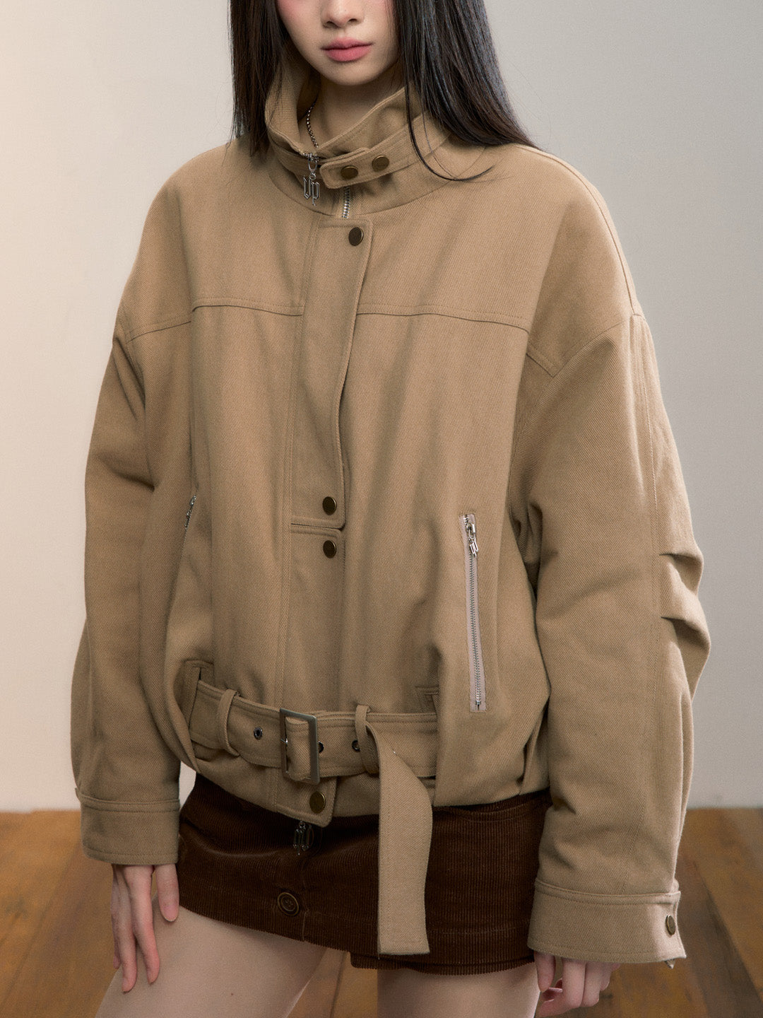 VIA PITTI VIADC617 Gradient fuzzy cotton jacket