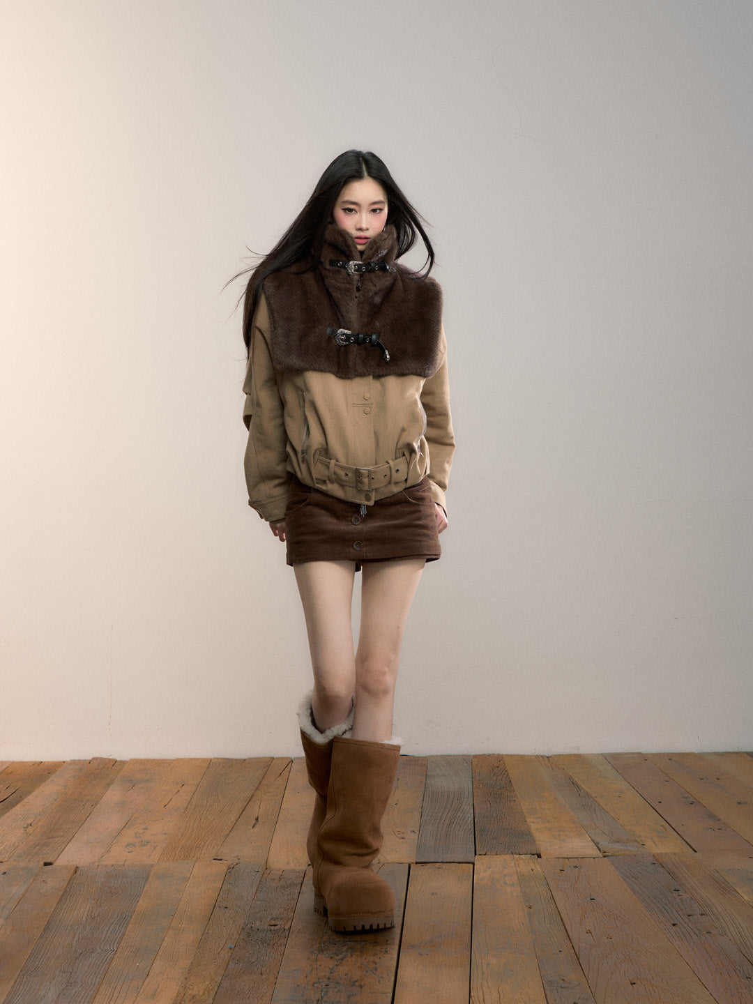 VIA PITTI VIADC679 Versatile fur shawl vest