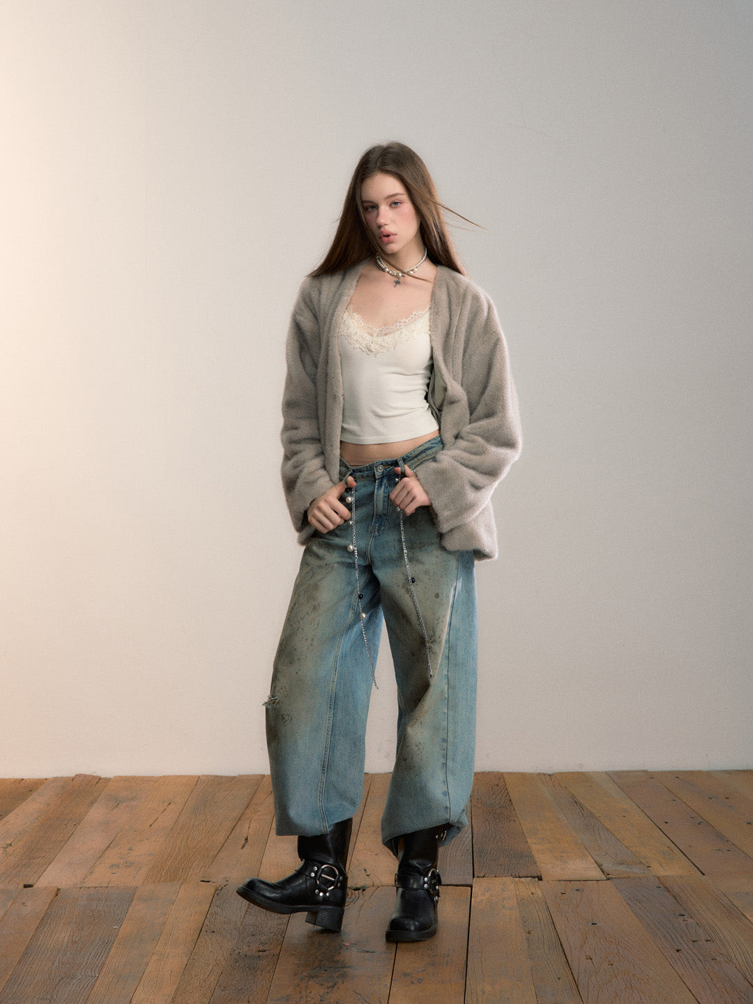 VIA PITTI VIADC660 Gradient eco-friendly fur coat