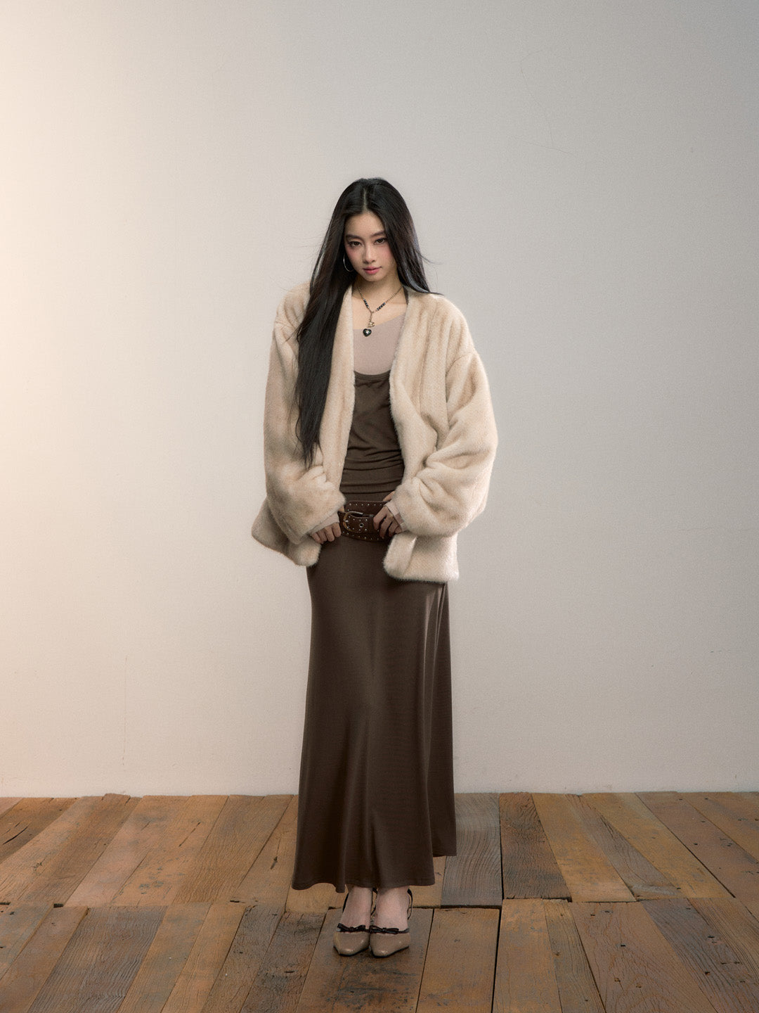 VIA PITTI VIADC660 Gradient eco-friendly fur coat