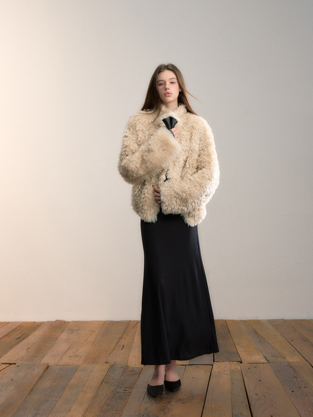 VIA PITTI VIADC665 Plush patchwork warm jacket