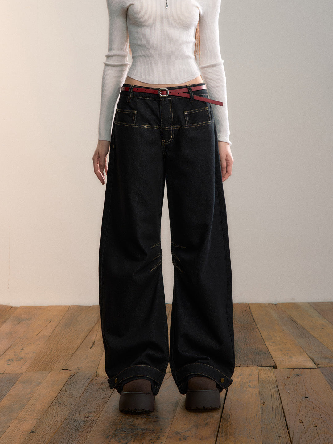 VIA PITTI VIADP711 Original color denim loose jeans