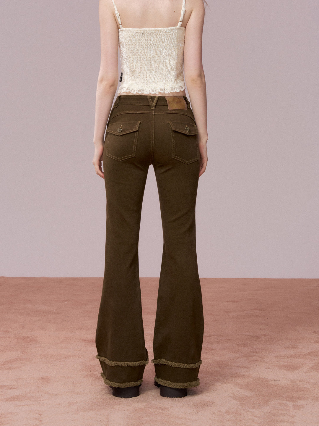 VIA PITTI VIADP740 Basic versatile mid high waisted pants
