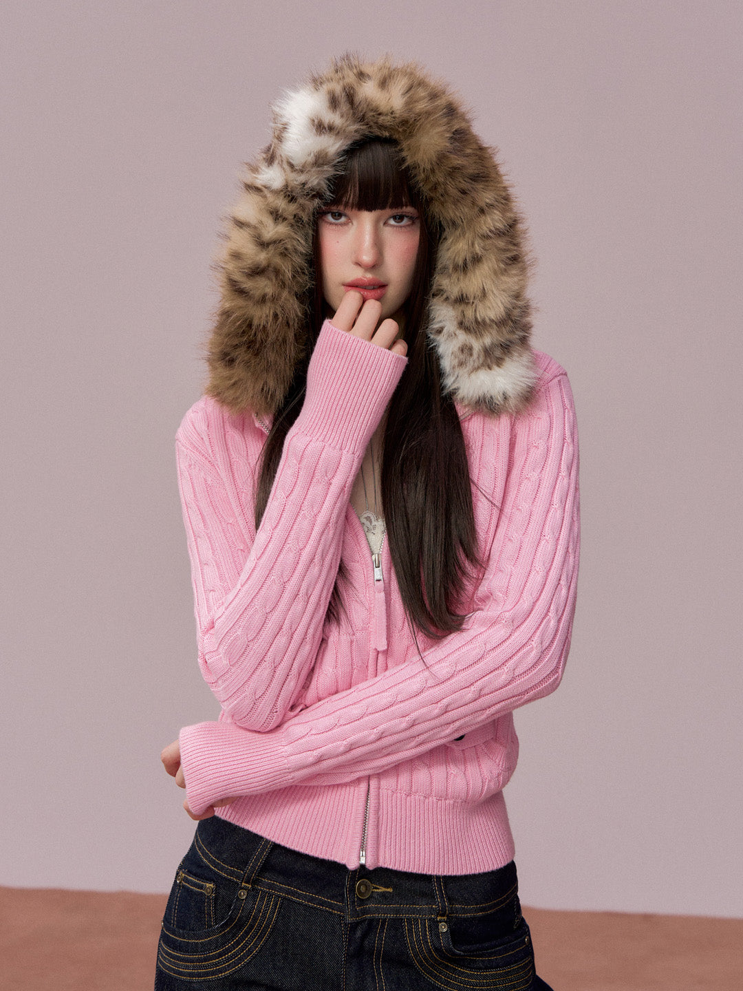 VIA PITTI VIADK748 Big collar woolen cardigan jacket