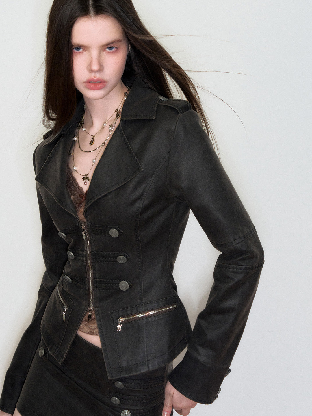 VIA PITTI VIAAC793 Button decoration suit top