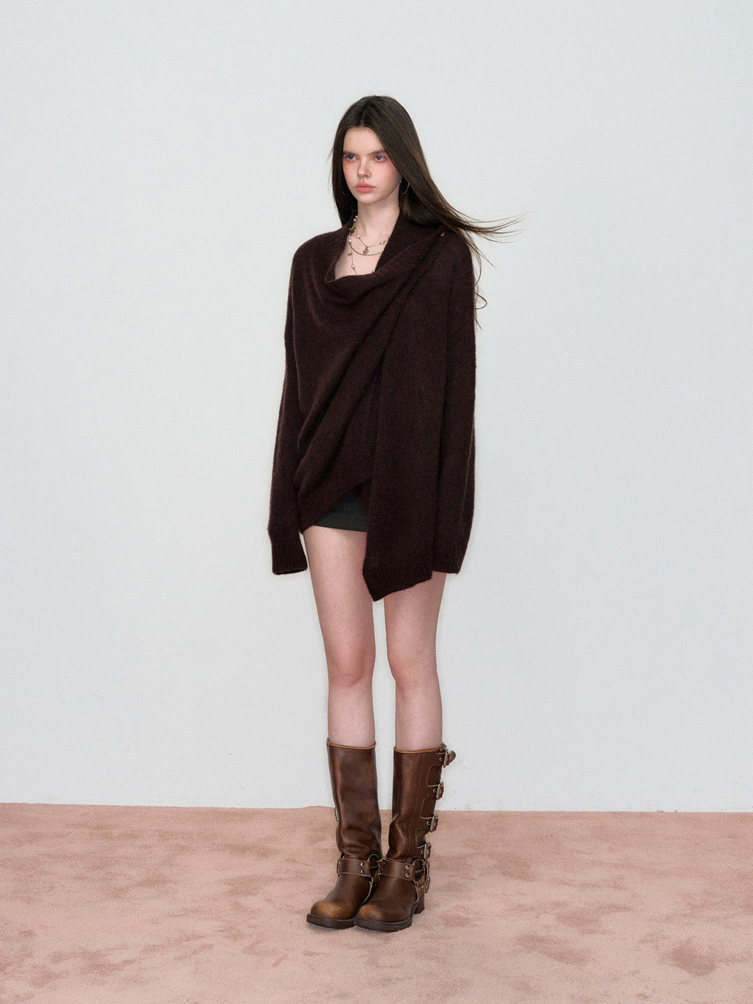 VIA PITTI VIAAK871 Shawl style woolen cardigan