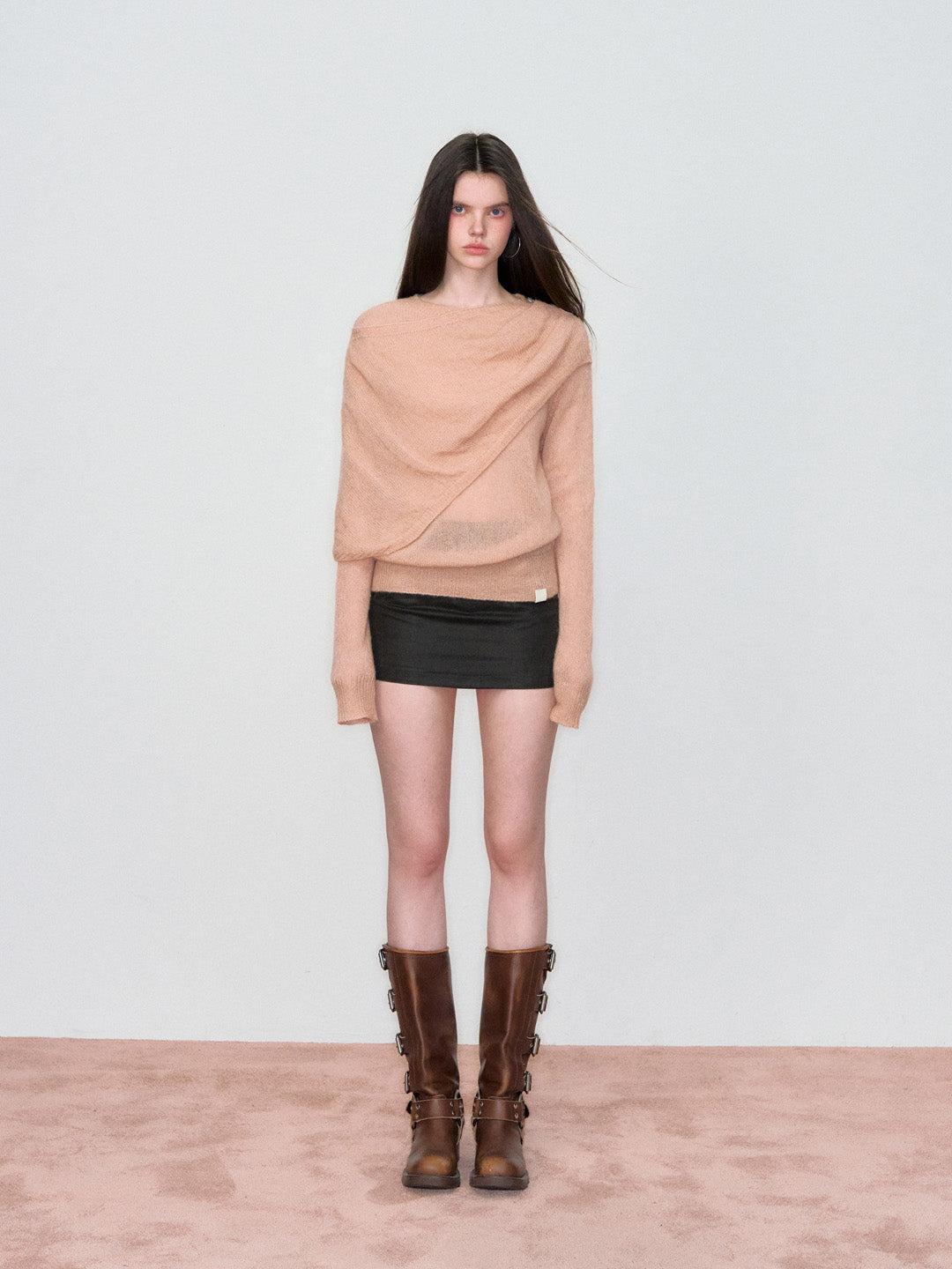 VIA PITTI VIAAK877 Small cape shawl style pullover sweater