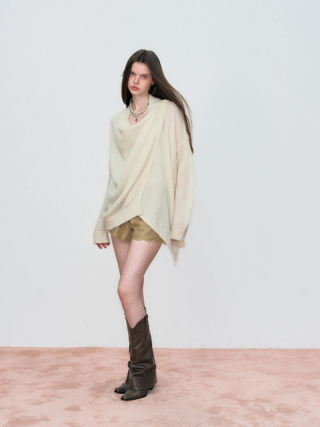 VIA PITTI VIAAK871 Shawl style woolen cardigan