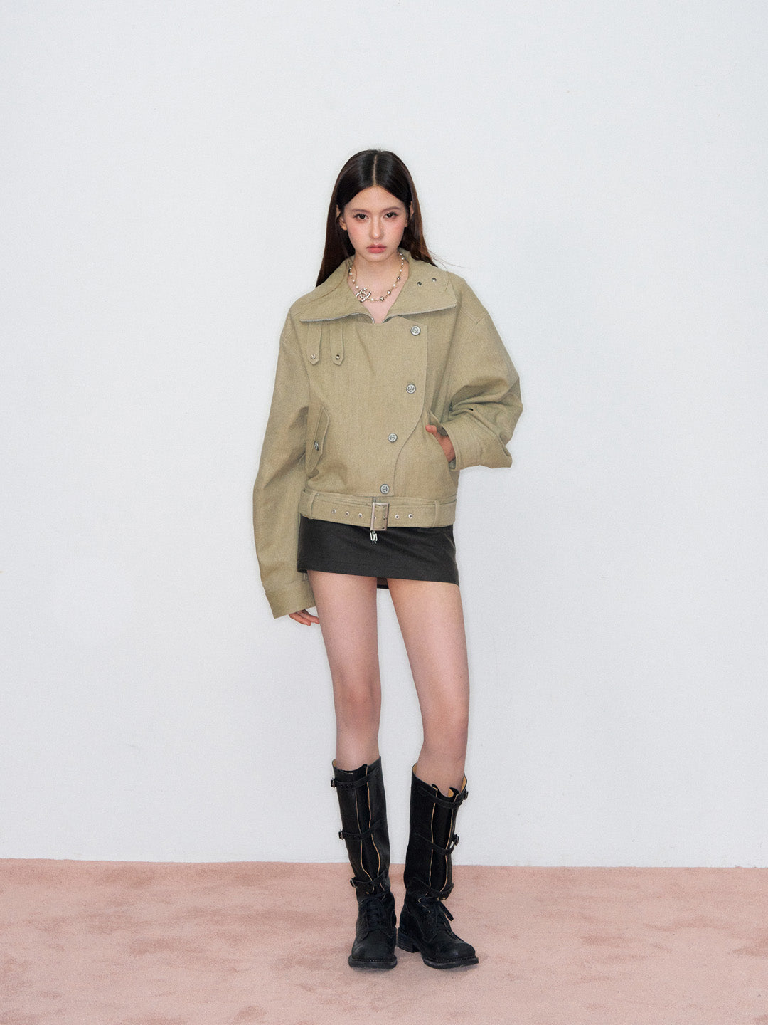 VIA PITTI VIAAC849 Irregular button jacket