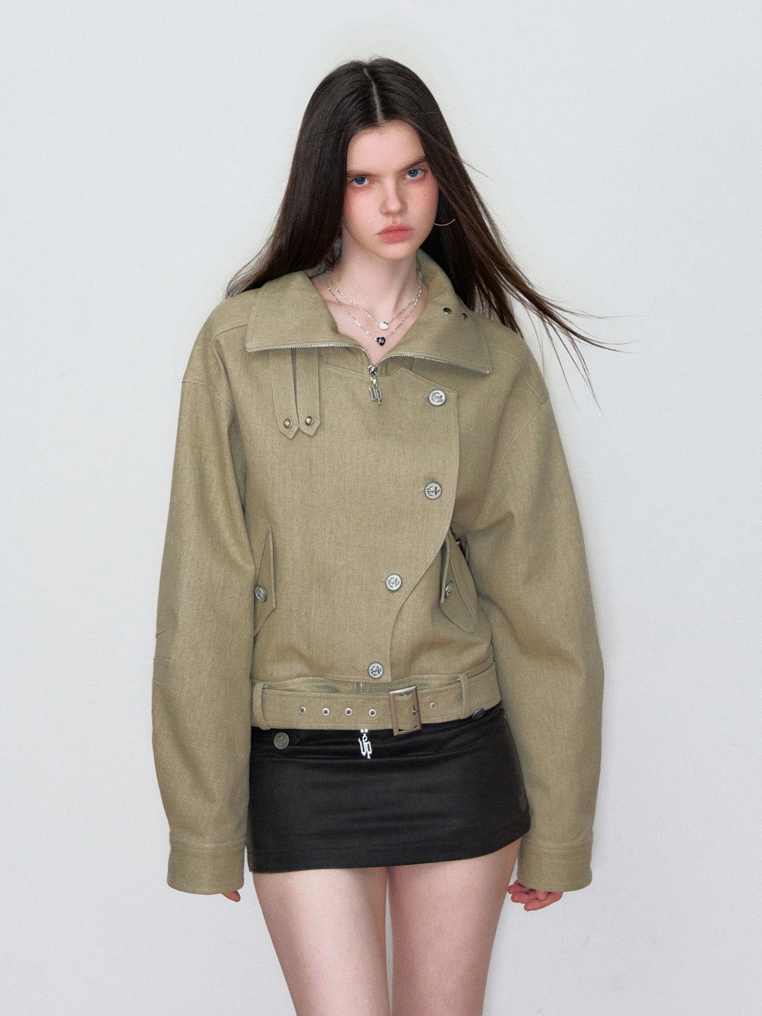 VIA PITTI VIAAC849 Irregular button jacket