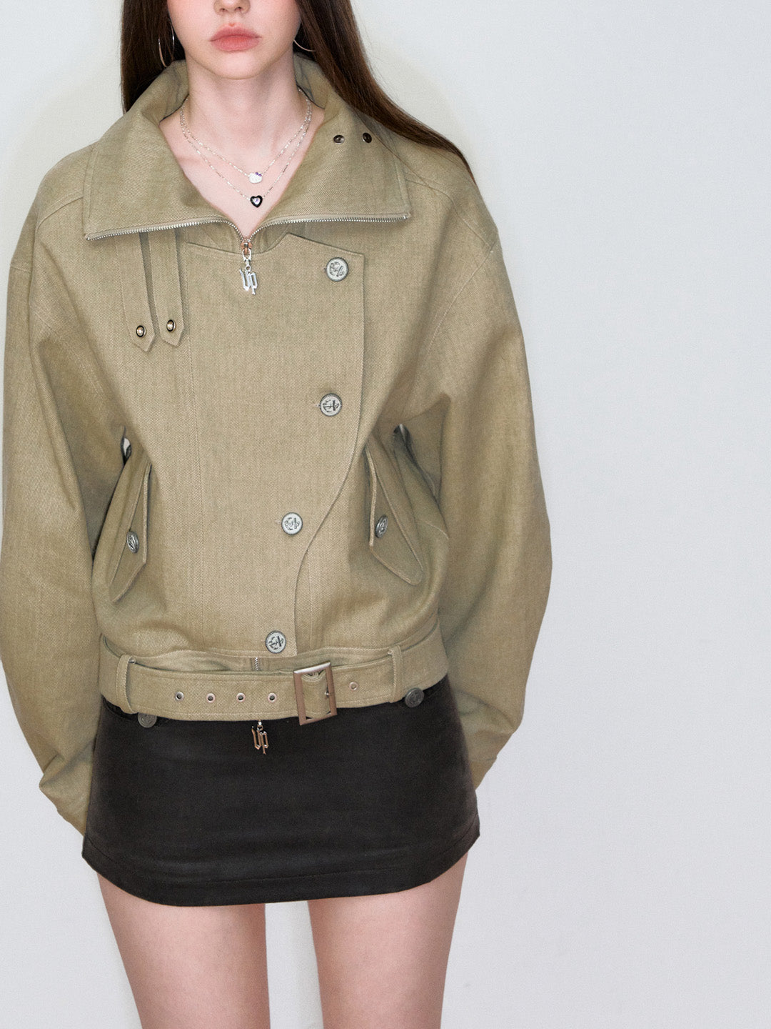 VIA PITTI VIAAC849 Irregular button jacket