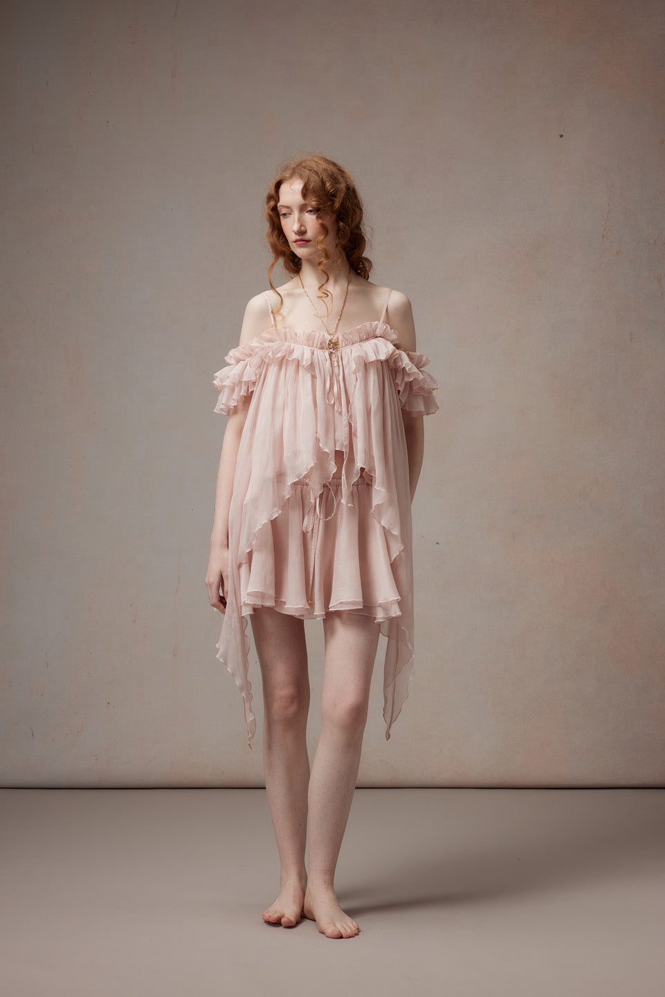 Fa Sogno FSN26PS-SHT-02-PK&FSN26PS-SK-02-PK Pink Feather Dance Set