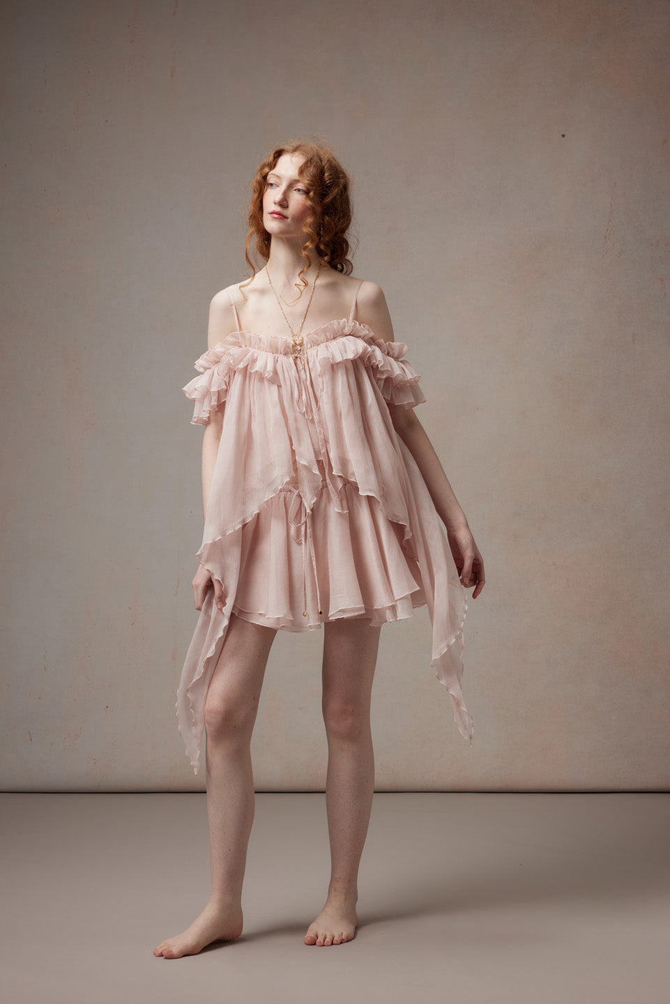 Fa Sogno FSN26PS-SHT-02-PK&FSN26PS-SK-02-PK Pink Feather Dance Set